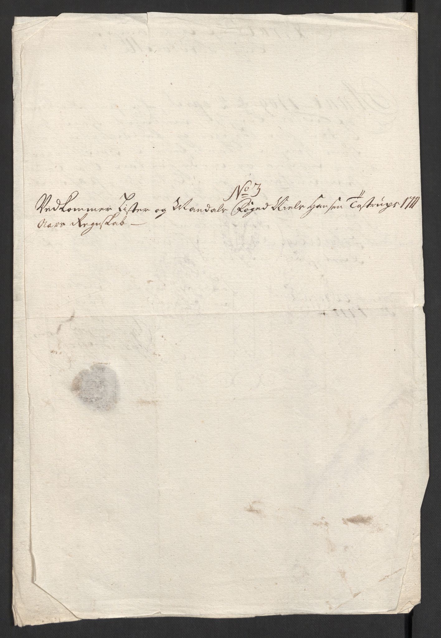 Rentekammeret inntil 1814, Reviderte regnskaper, Fogderegnskap, RA/EA-4092/R43/L2554: Fogderegnskap Lista og Mandal, 1711, p. 35
