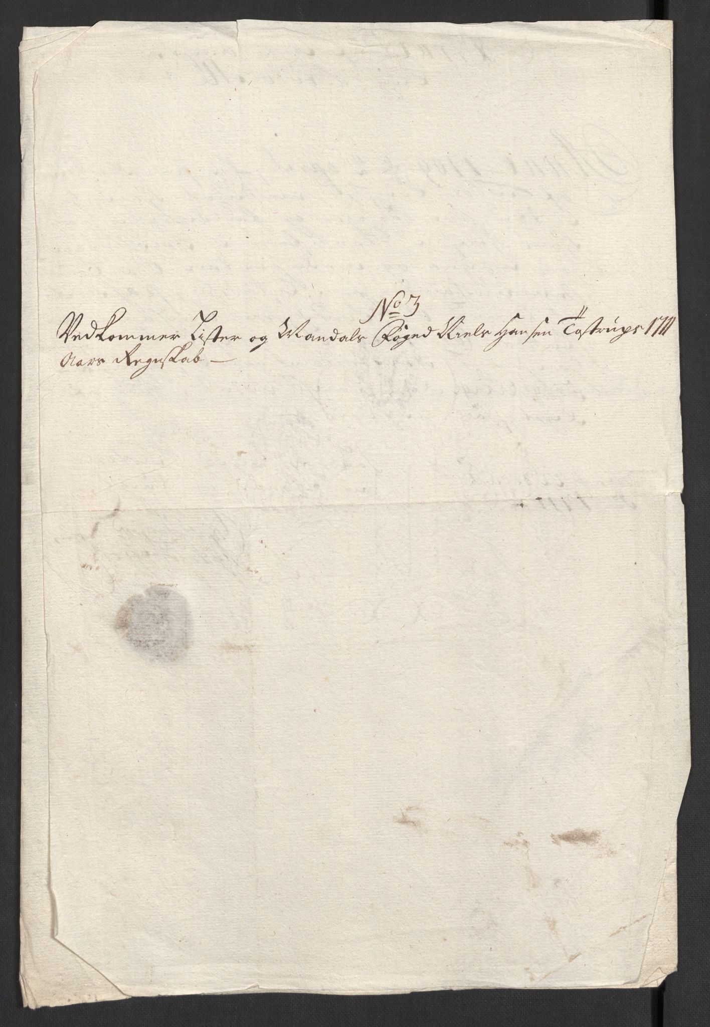 Rentekammeret inntil 1814, Reviderte regnskaper, Fogderegnskap, AV/RA-EA-4092/R43/L2554: Fogderegnskap Lista og Mandal, 1711, p. 35