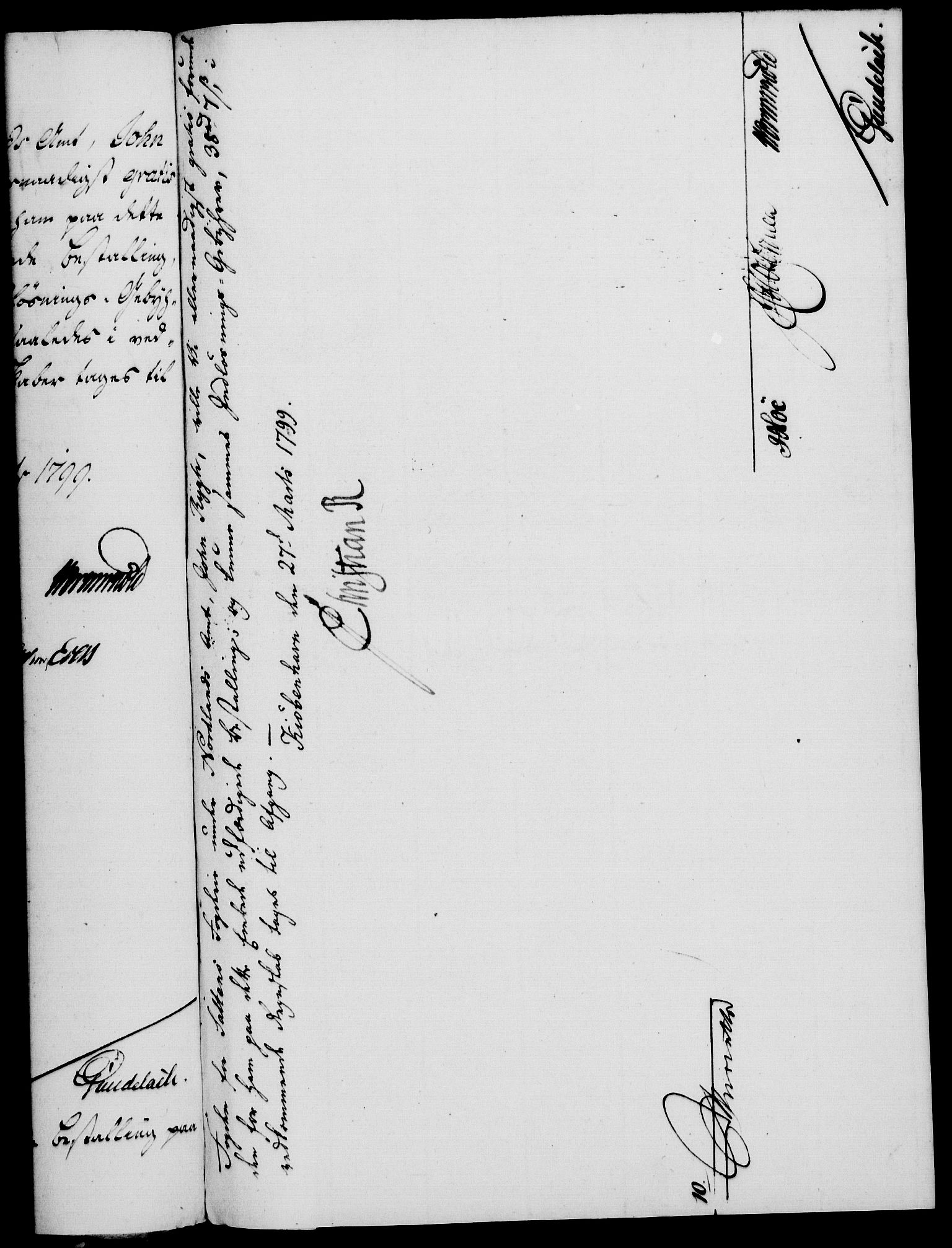 Rentekammeret, Kammerkanselliet, RA/EA-3111/G/Gf/Gfa/L0081: Norsk relasjons- og resolusjonsprotokoll (merket RK 52.81), 1799, p. 143