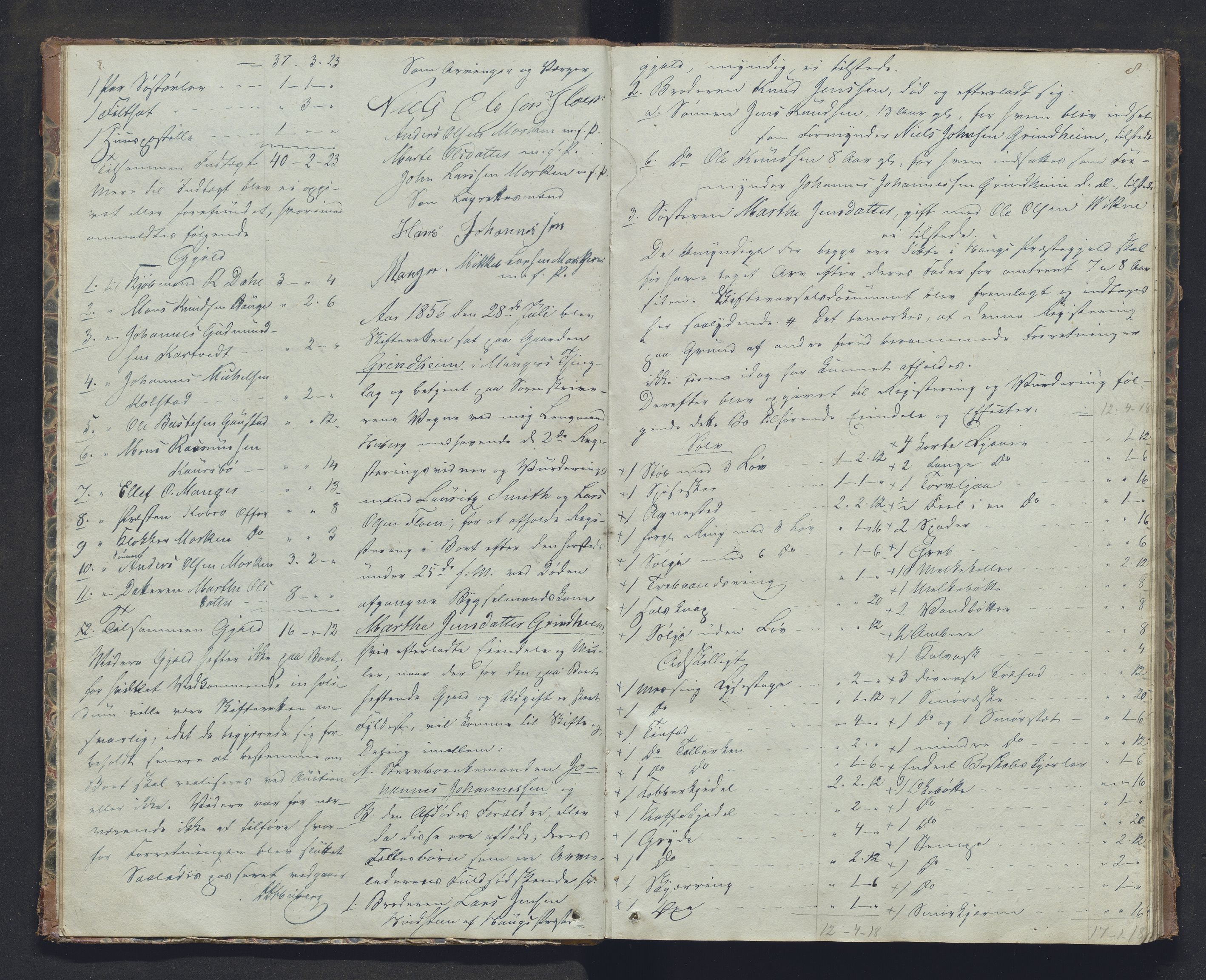 Nordhordland sorenskrivar, SAB/A-2901/1/H/Hb/L0019: Registreringsprotokollar, 1856-1859, p. 8