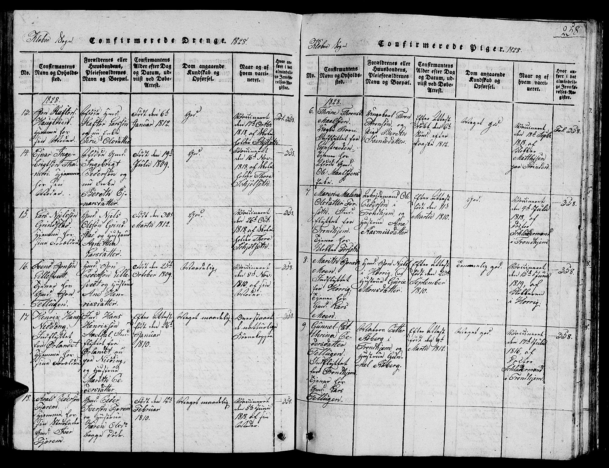 Ministerialprotokoller, klokkerbøker og fødselsregistre - Sør-Trøndelag, SAT/A-1456/618/L0450: Parish register (copy) no. 618C01, 1816-1865, p. 258