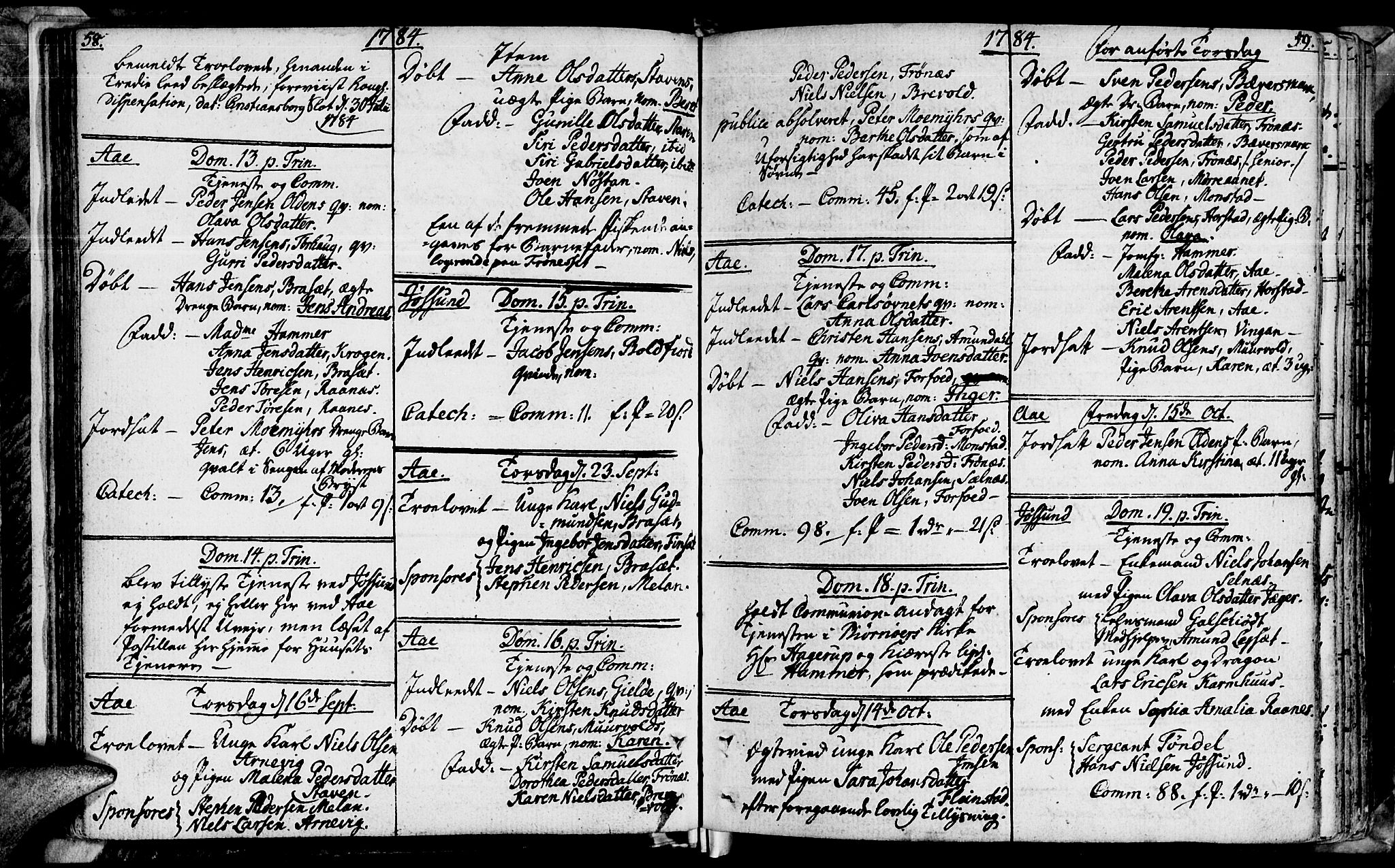 Ministerialprotokoller, klokkerbøker og fødselsregistre - Sør-Trøndelag, SAT/A-1456/655/L0673: Parish register (official) no. 655A02, 1780-1801, p. 58-59