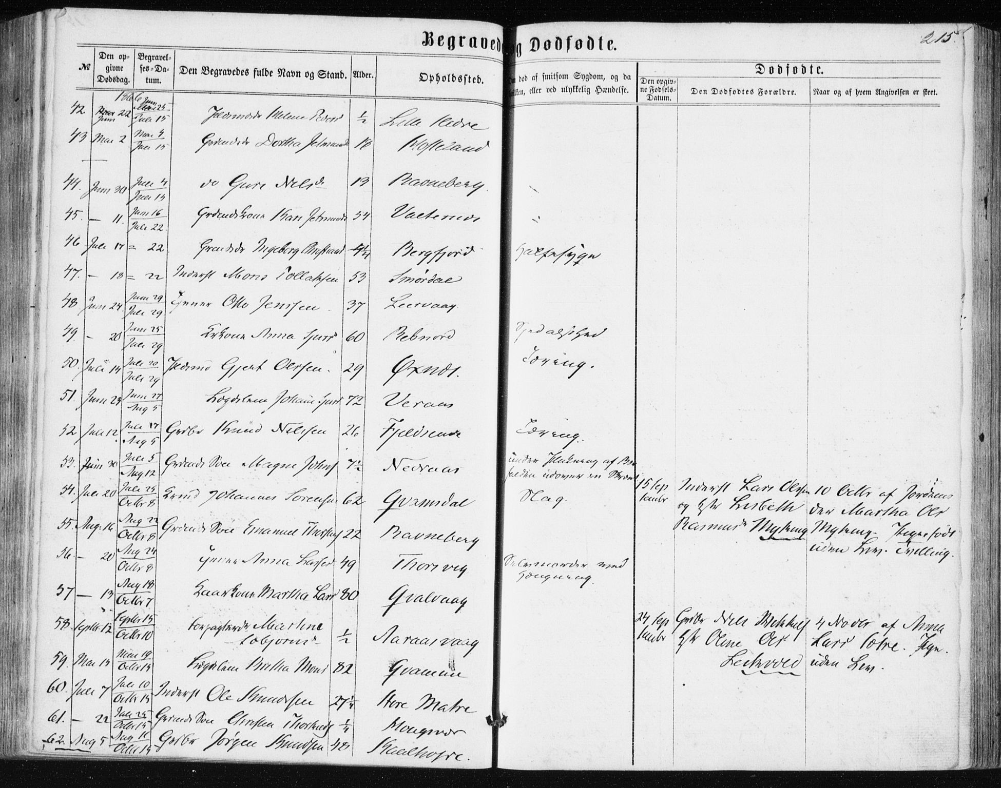 Lindås Sokneprestembete, AV/SAB-A-76701/H/Haa/Haaa/L0016: Parish register (official) no. A 16, 1863-1875, p. 215