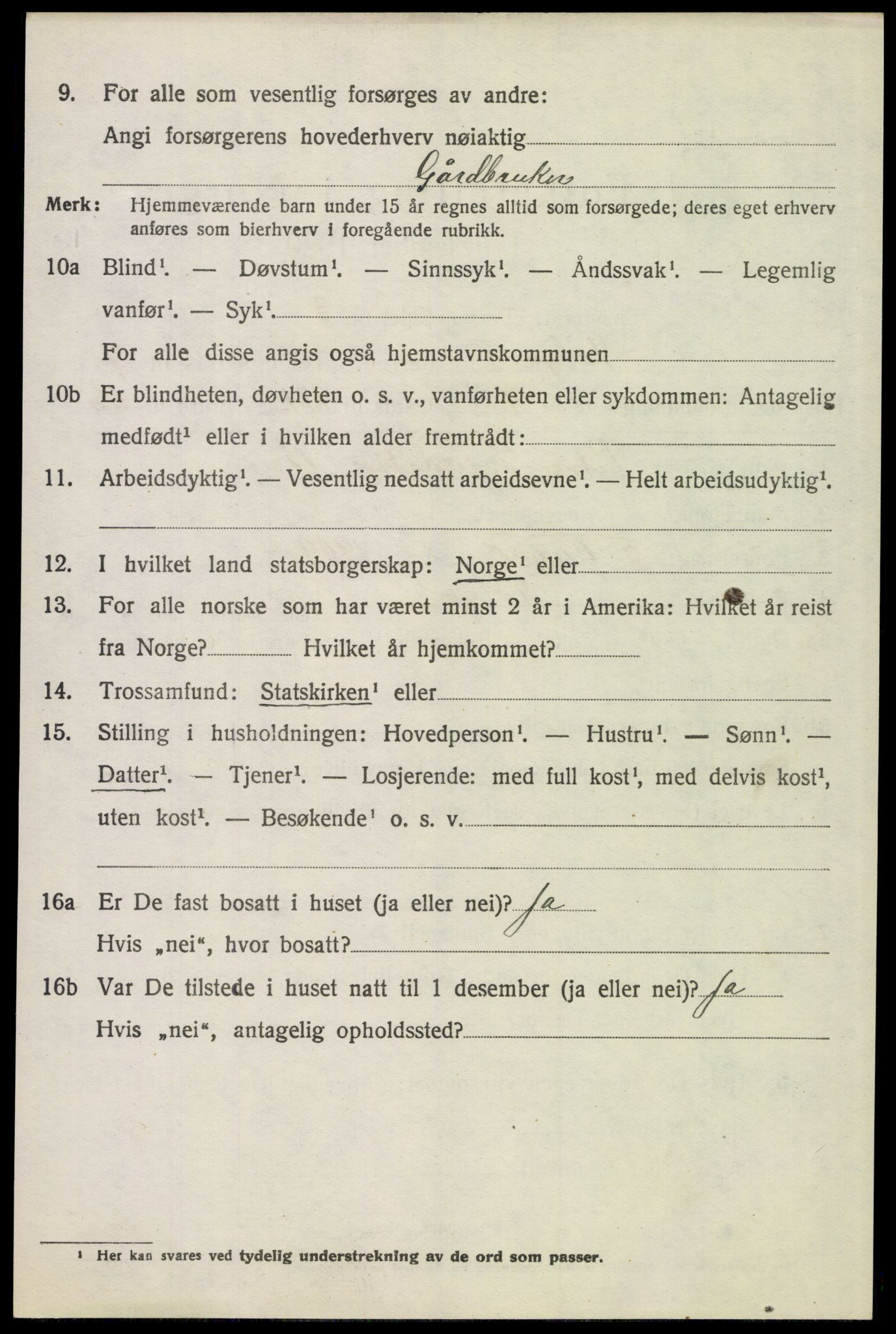 SAH, 1920 census for Tolga, 1920, p. 7816