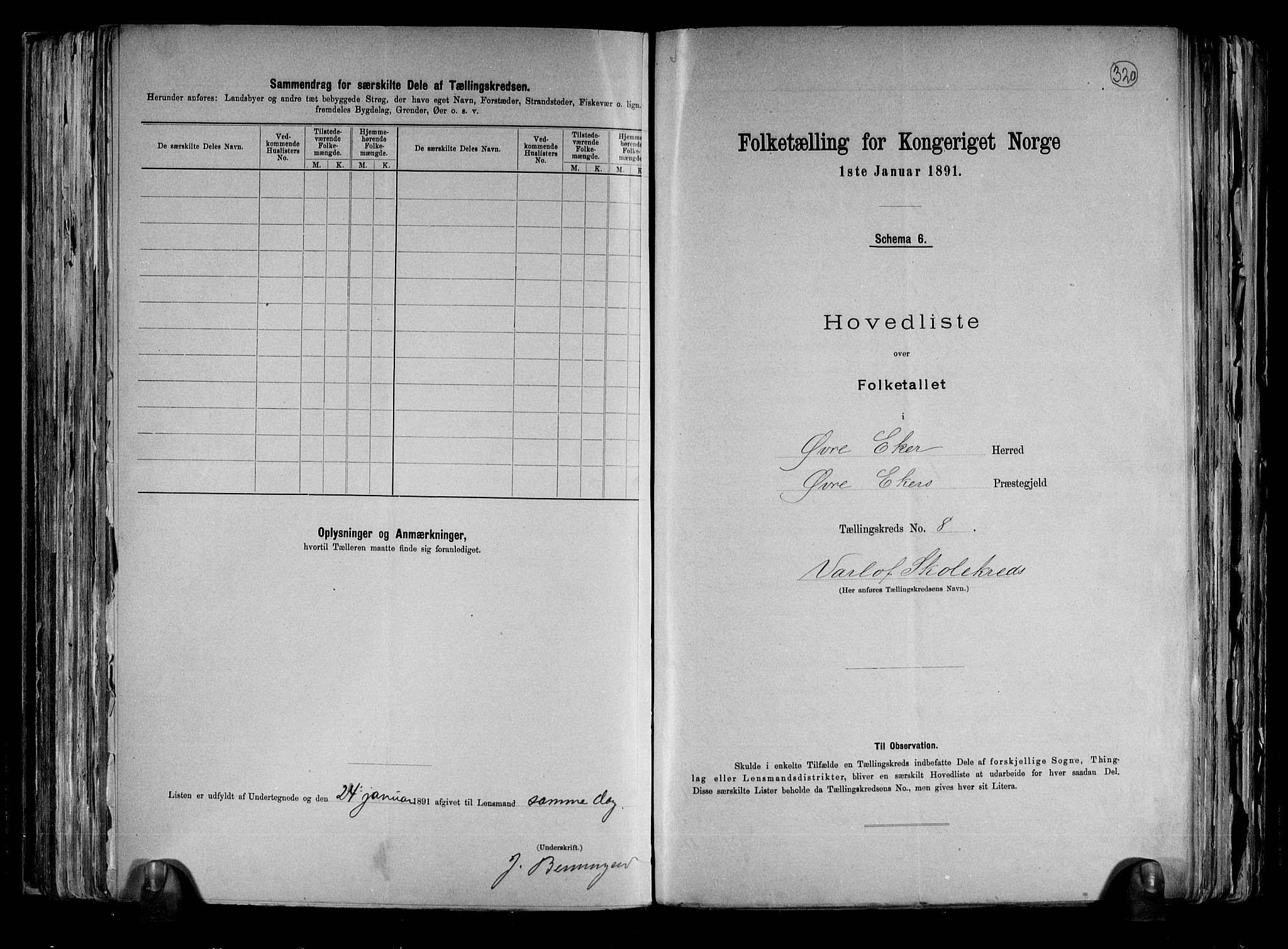 RA, 1891 census for 0624 Øvre Eiker, 1891, p. 22