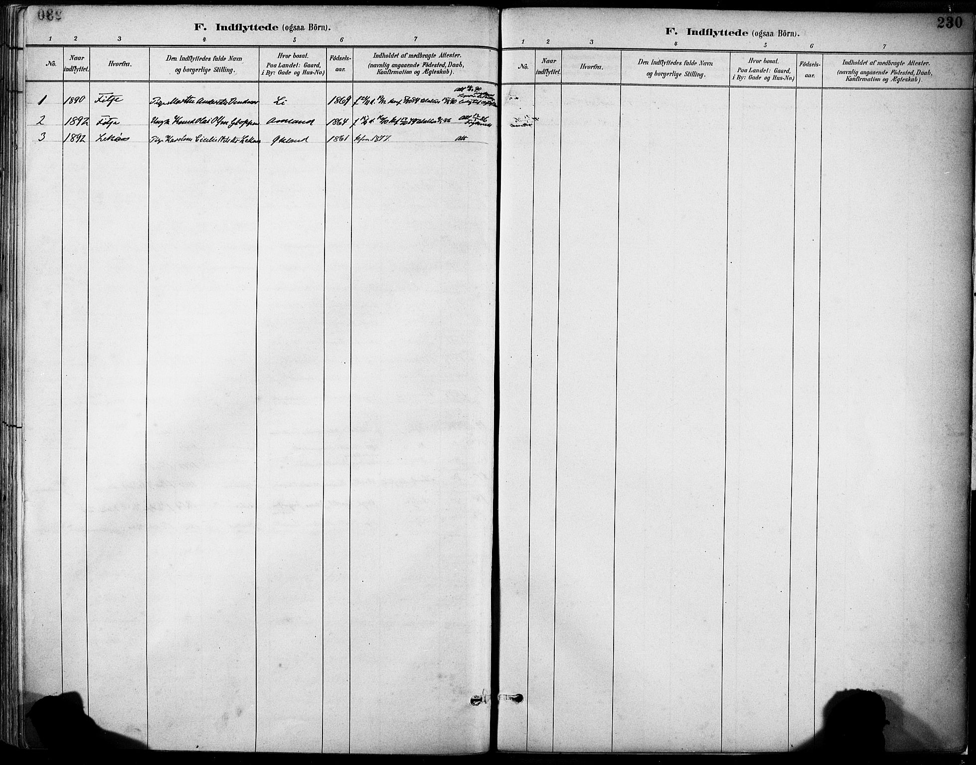 Tysnes sokneprestembete, SAB/A-78601/H/Haa: Parish register (official) no. D 1, 1887-1904, p. 230