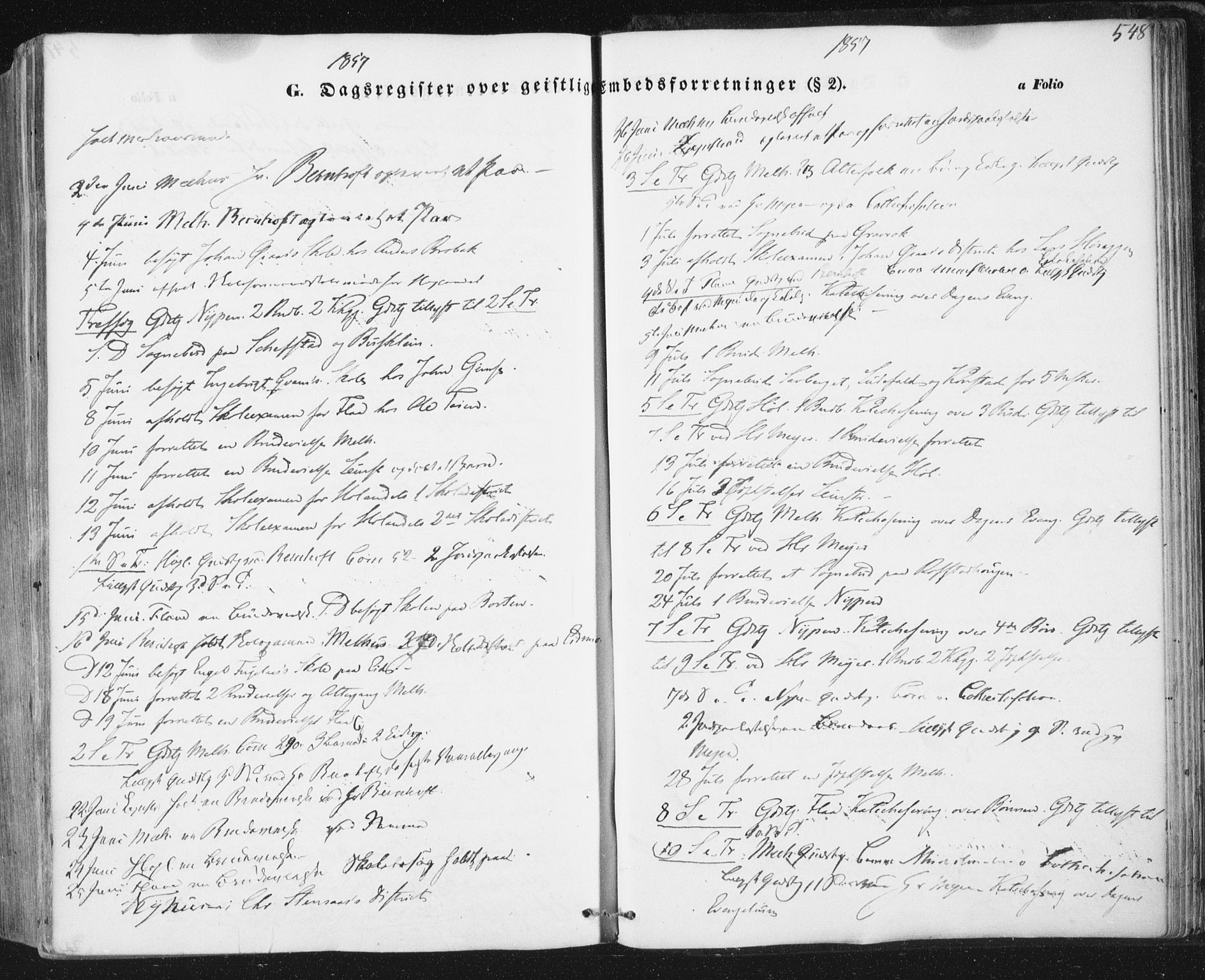 Ministerialprotokoller, klokkerbøker og fødselsregistre - Sør-Trøndelag, SAT/A-1456/691/L1076: Parish register (official) no. 691A08, 1852-1861, p. 548
