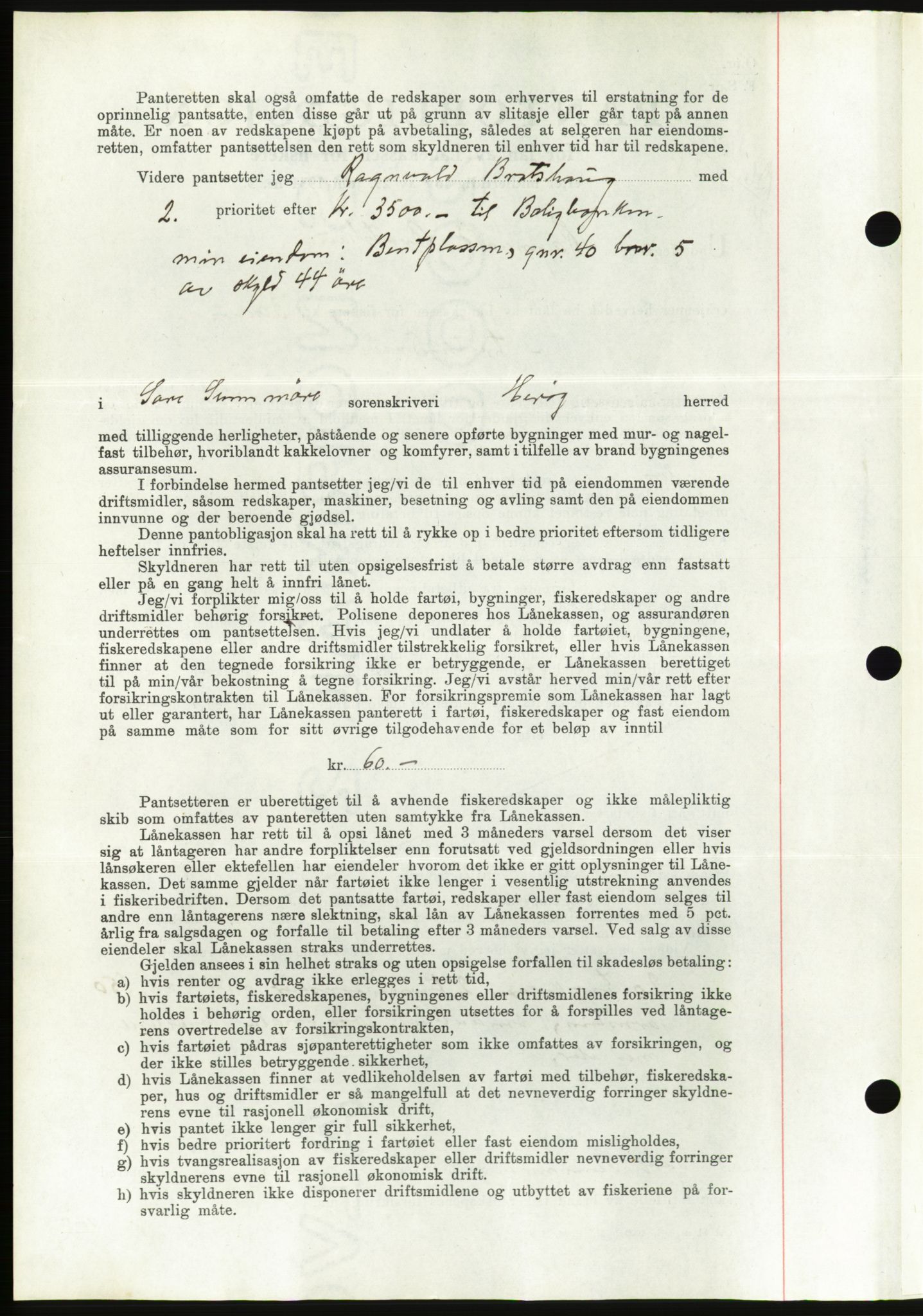 Søre Sunnmøre sorenskriveri, AV/SAT-A-4122/1/2/2C/L0064: Mortgage book no. 58, 1937-1938, Diary no: : 1663/1937