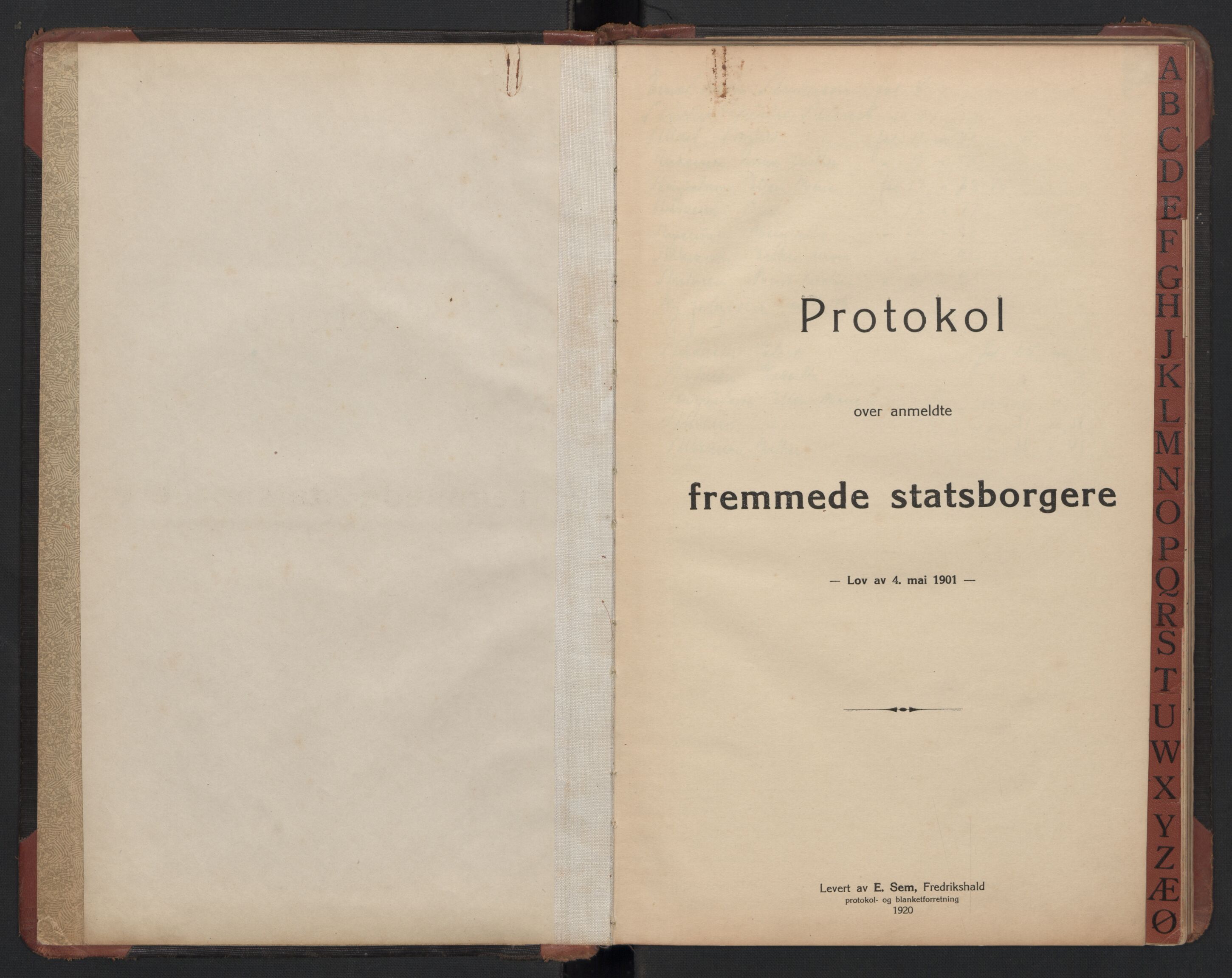 Asker lensmannskontor, AV/SAO-A-10244/I/Ic/L0002: Fremmedbok, 1926-1939