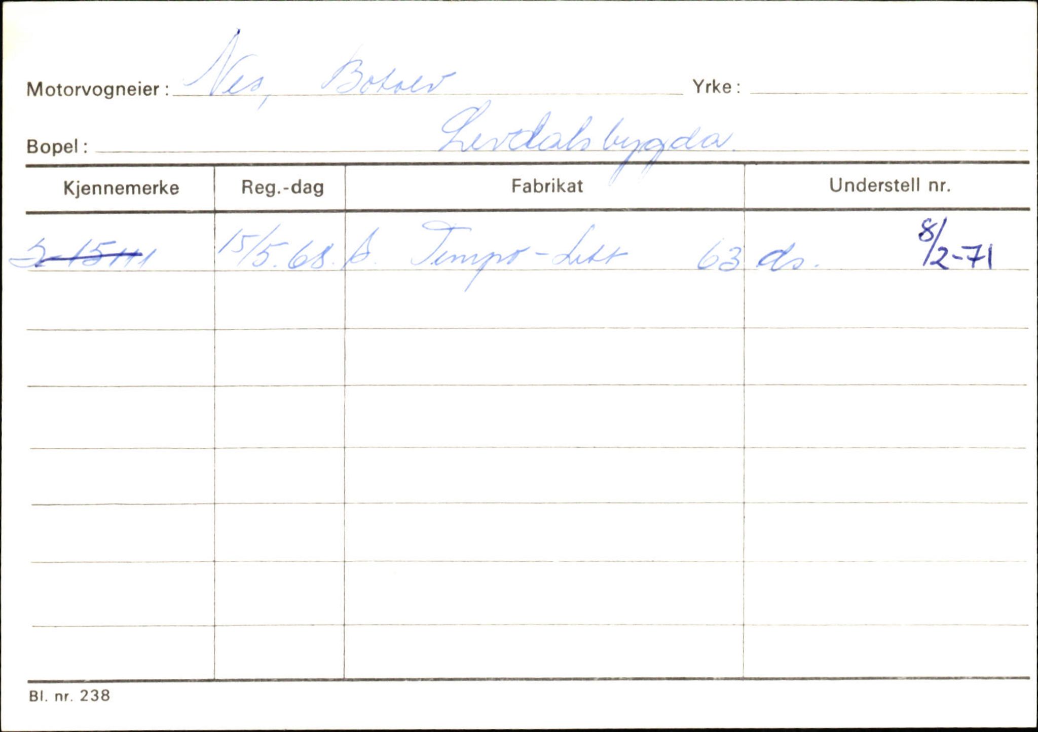 Statens vegvesen, Sogn og Fjordane vegkontor, AV/SAB-A-5301/4/F/L0129: Eigarregistrer Eid A-S, 1945-1975, p. 1823