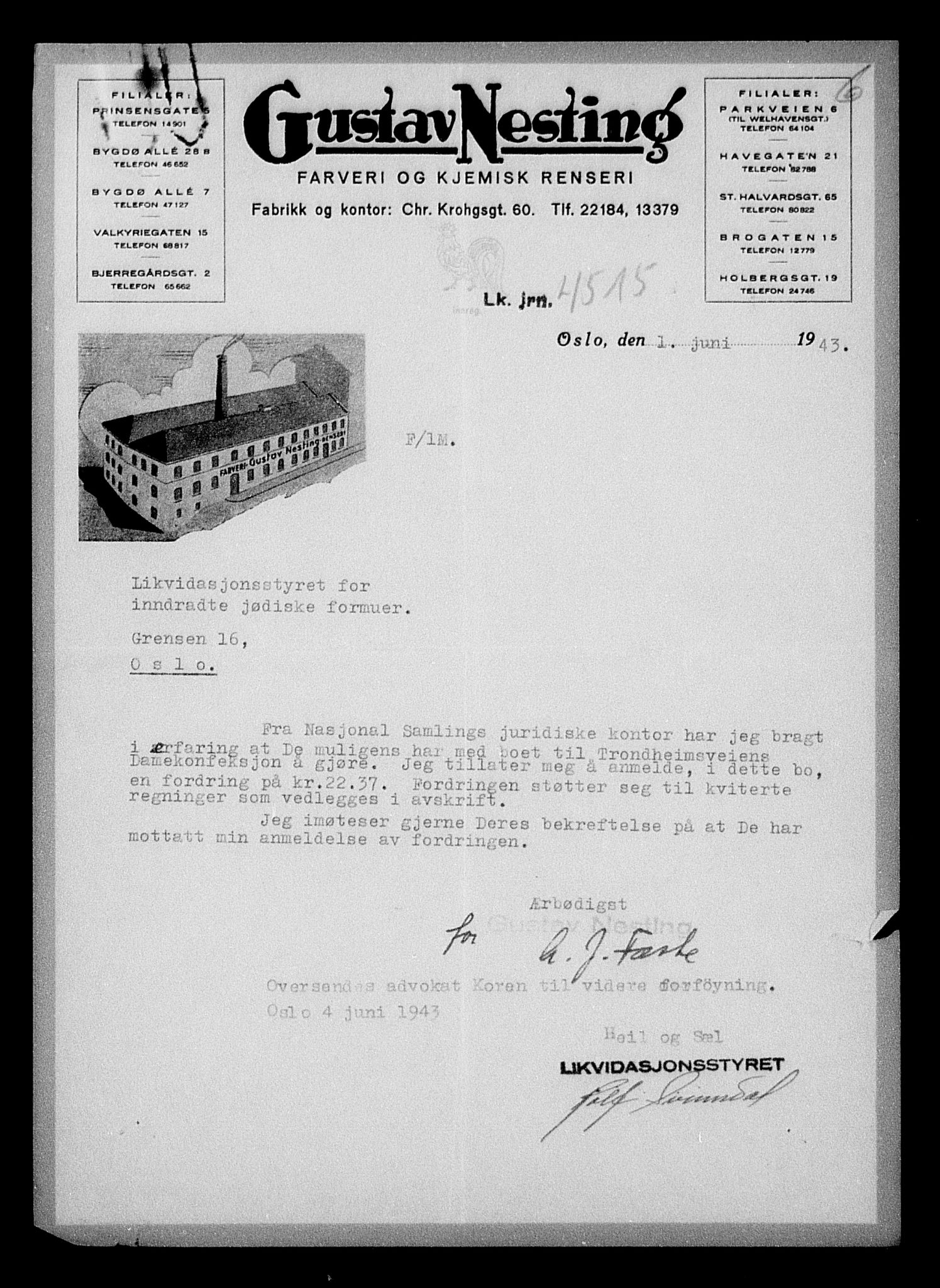 Justisdepartementet, Tilbakeføringskontoret for inndratte formuer, AV/RA-S-1564/H/Hc/Hcc/L0984: --, 1945-1947, p. 490