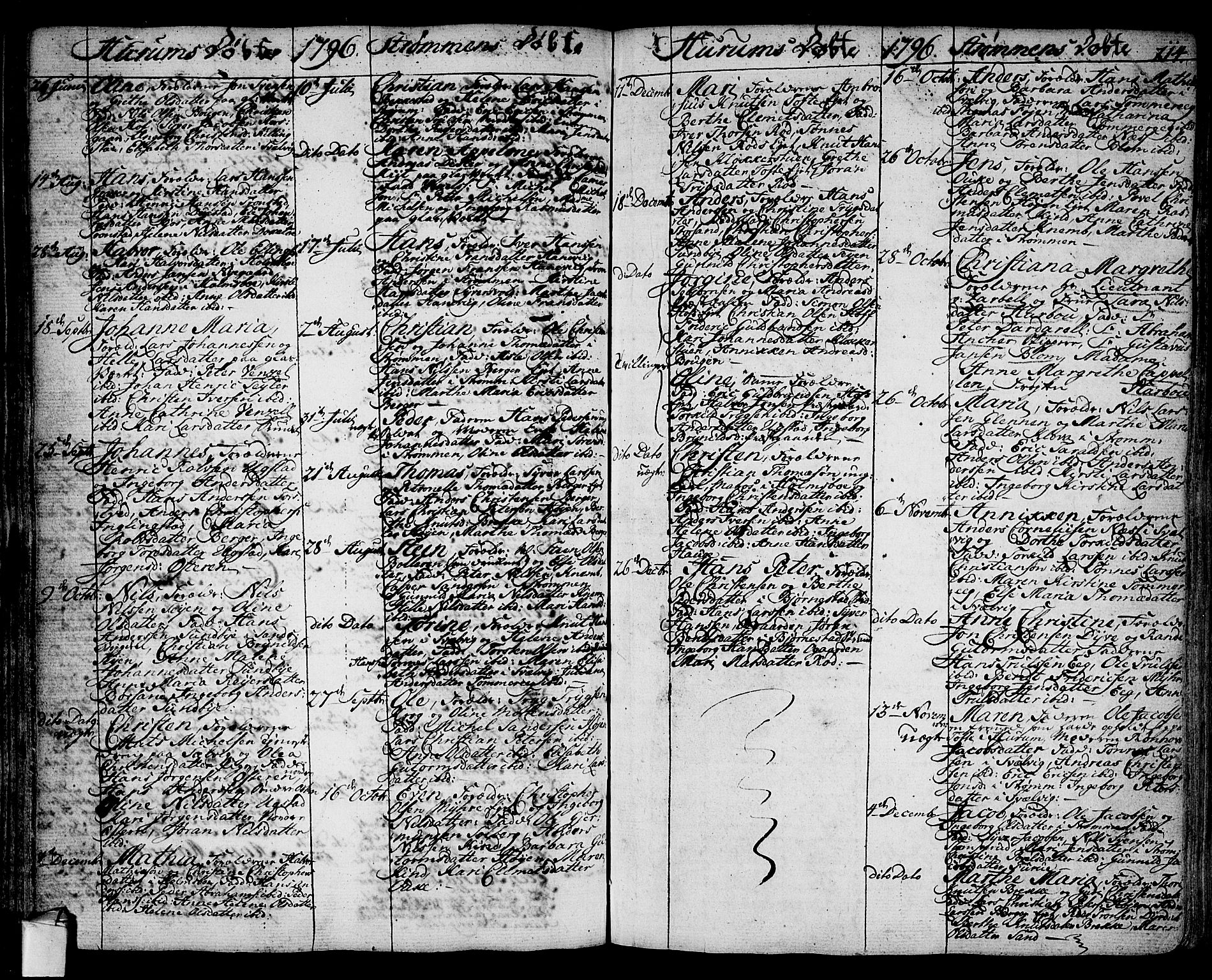 Hurum kirkebøker, SAKO/A-229/F/Fa/L0007: Parish register (official) no. 7, 1771-1810, p. 114