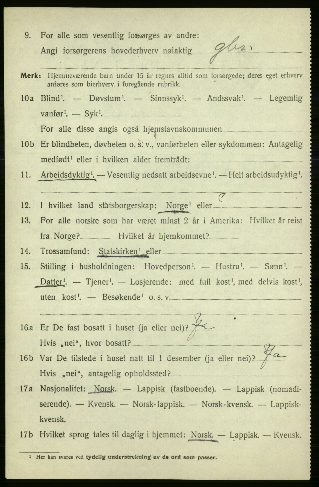 SATØ, 1920 census for Talvik, 1920, p. 2569