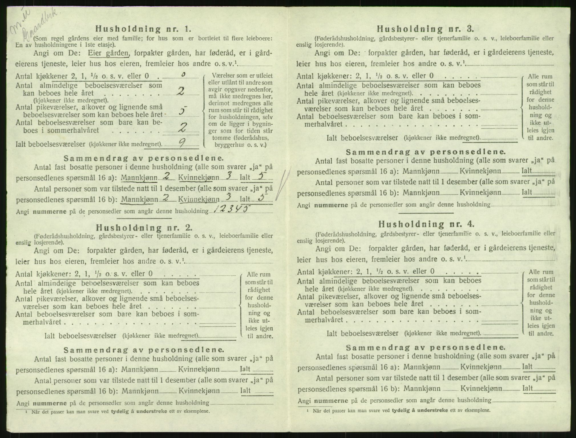 SAT, 1920 census for Sunndal, 1920, p. 589