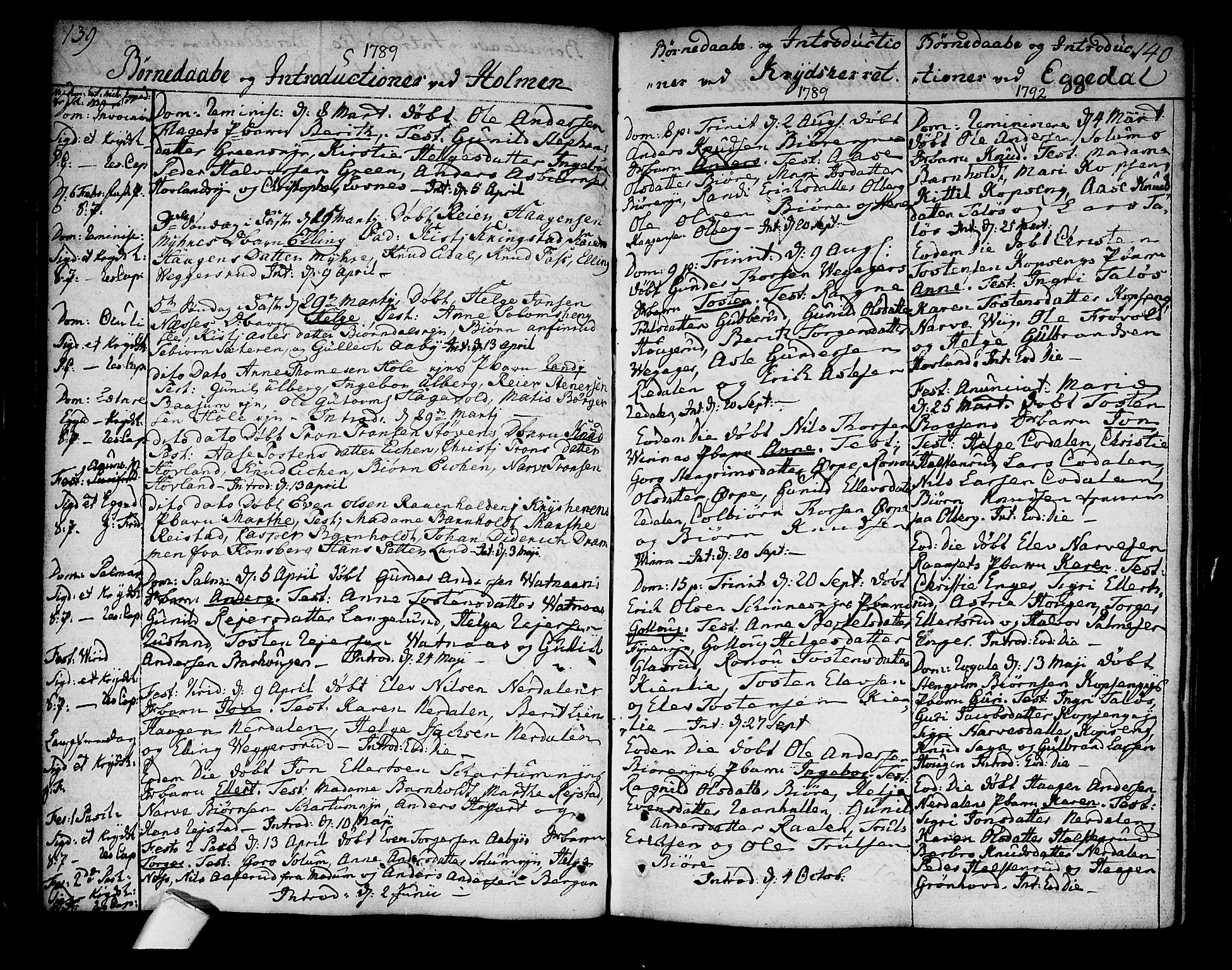 Sigdal kirkebøker, AV/SAKO-A-245/F/Fa/L0002: Parish register (official) no. I 2, 1778-1792, p. 139-140