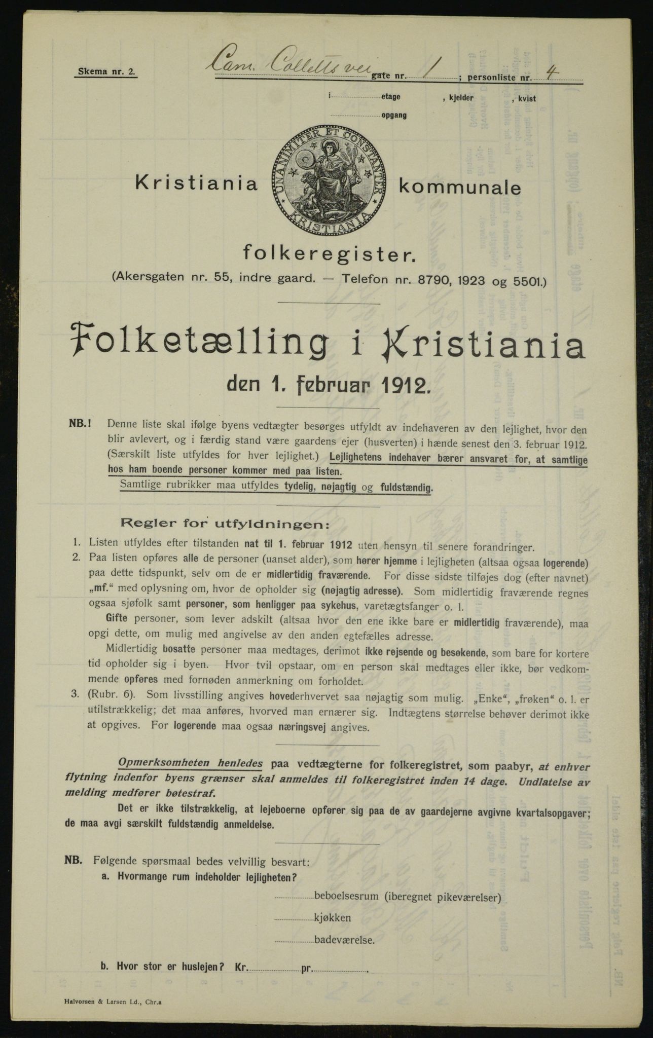 OBA, Municipal Census 1912 for Kristiania, 1912, p. 11444