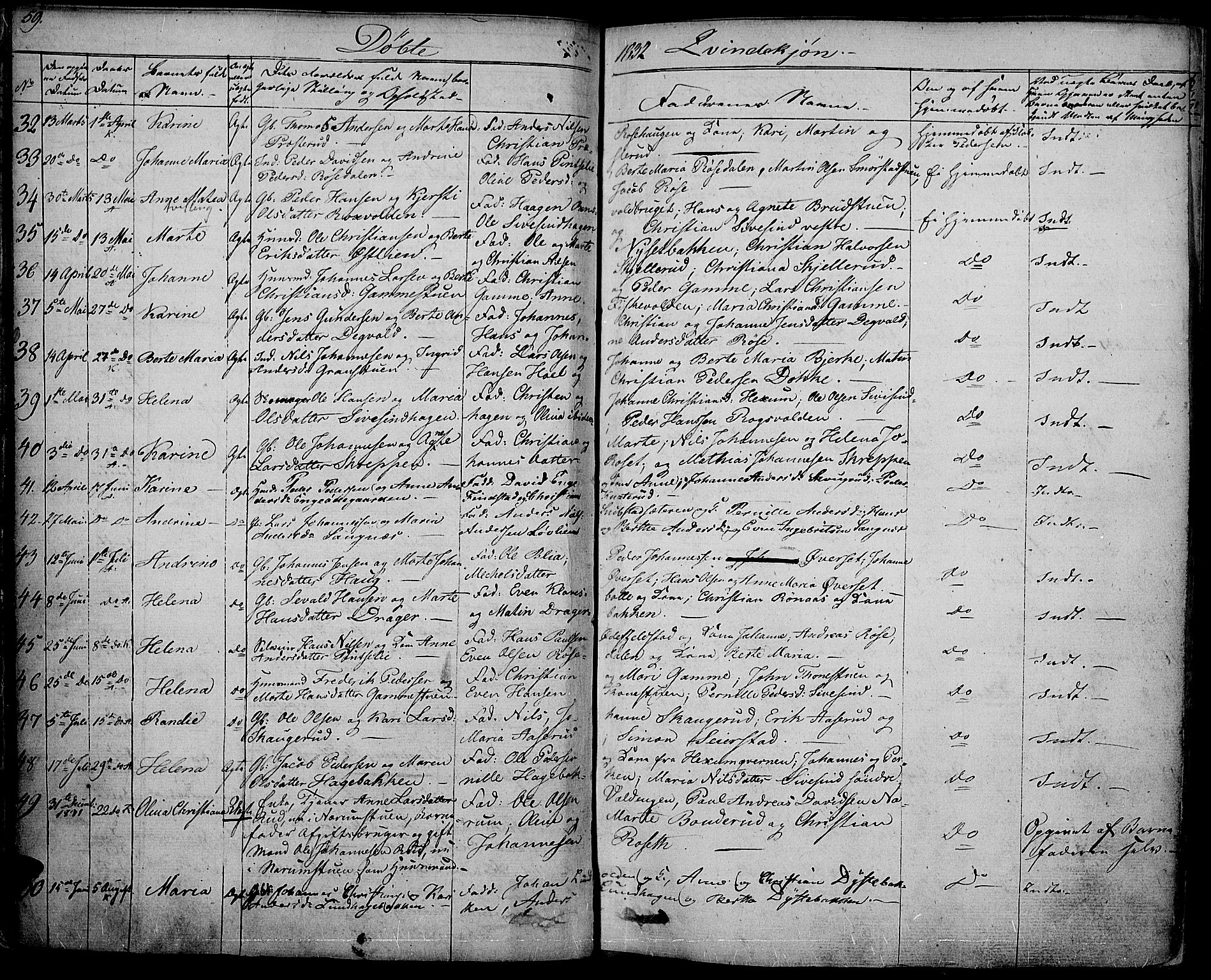 Vestre Toten prestekontor, AV/SAH-PREST-108/H/Ha/Haa/L0002: Parish register (official) no. 2, 1825-1837, p. 59