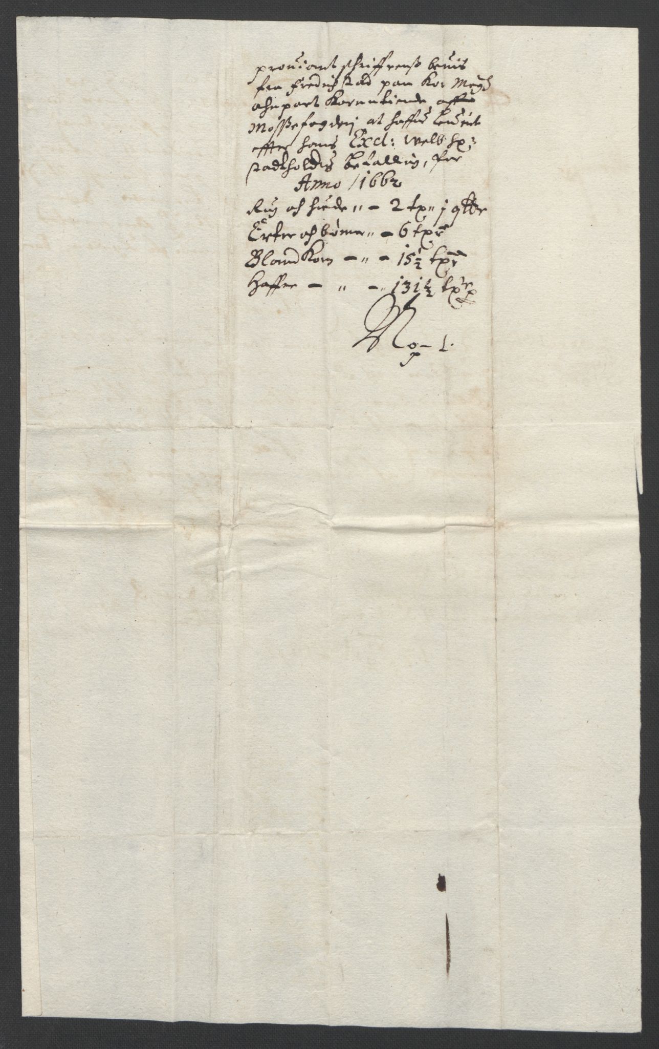 Rentekammeret inntil 1814, Reviderte regnskaper, Stiftamtstueregnskaper, Landkommissariatet på Akershus og Akershus stiftamt, AV/RA-EA-5869/R/Ra/L0010: Landkommissariatet på Akershus, 1662