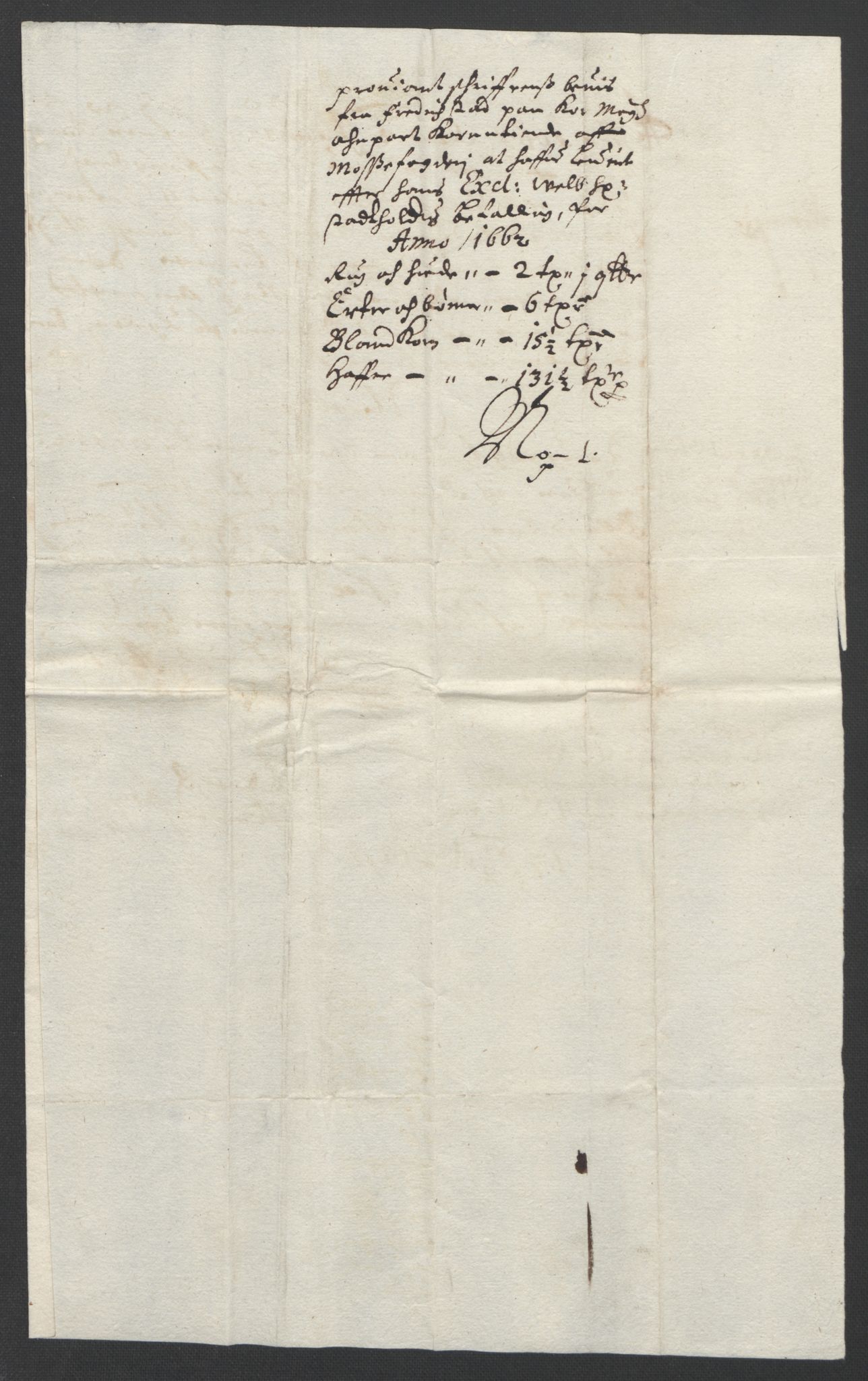 Rentekammeret inntil 1814, Reviderte regnskaper, Stiftamtstueregnskaper, Landkommissariatet på Akershus og Akershus stiftamt, RA/EA-5869/R/Ra/L0010: Landkommissariatet på Akershus, 1662