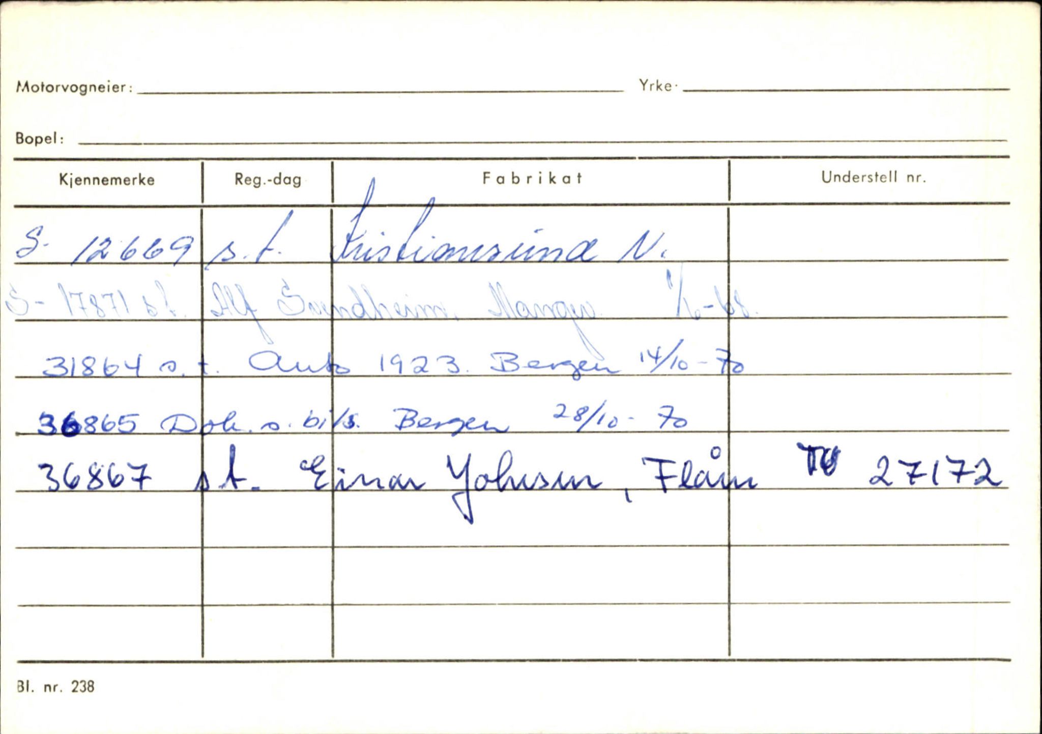 Statens vegvesen, Sogn og Fjordane vegkontor, AV/SAB-A-5301/4/F/L0125: Eigarregister Sogndal V-Å. Aurland A-Å. Fjaler A-N, 1945-1975, p. 1164