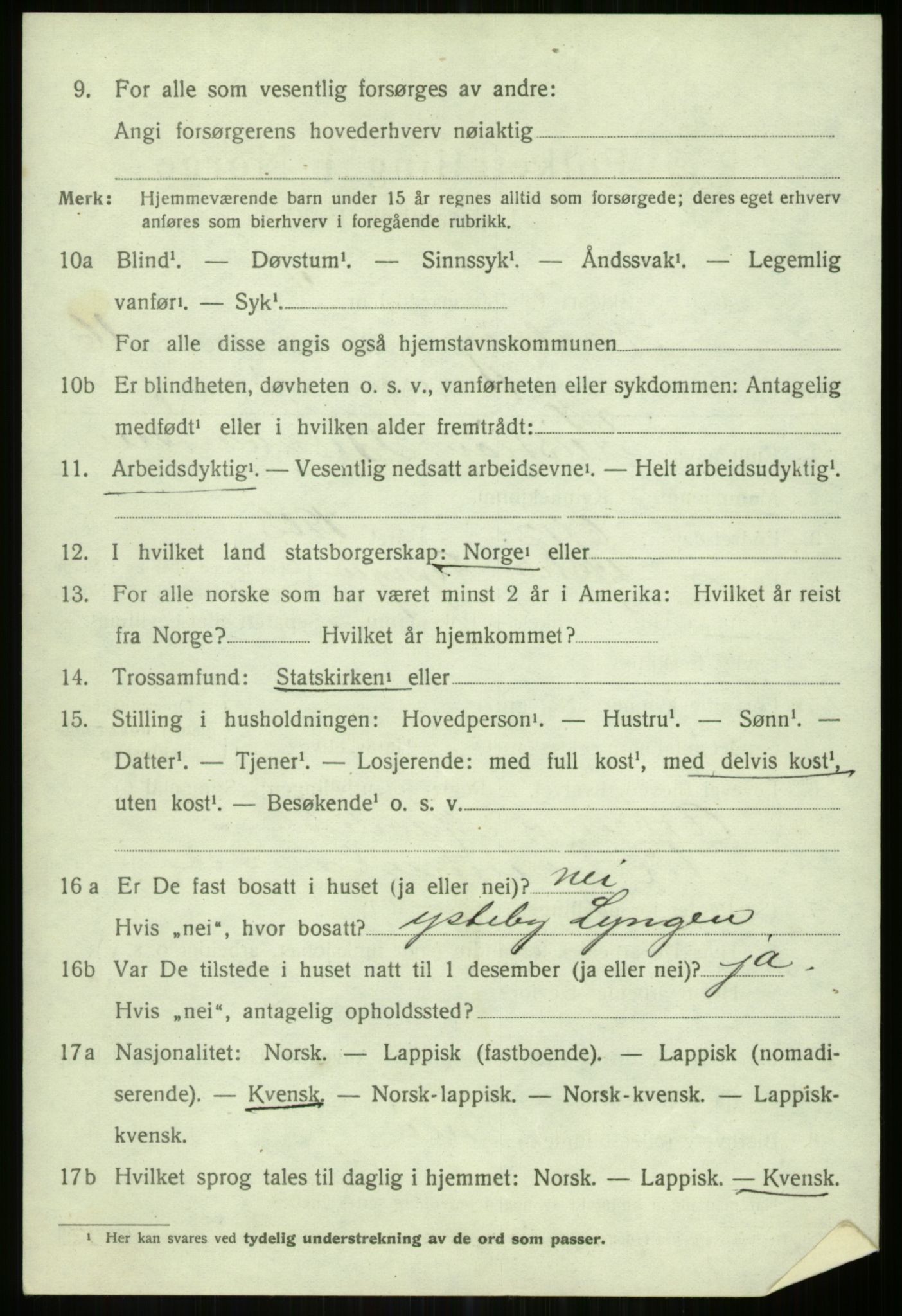 SATØ, 1920 census for Karlsøy, 1920, p. 5506