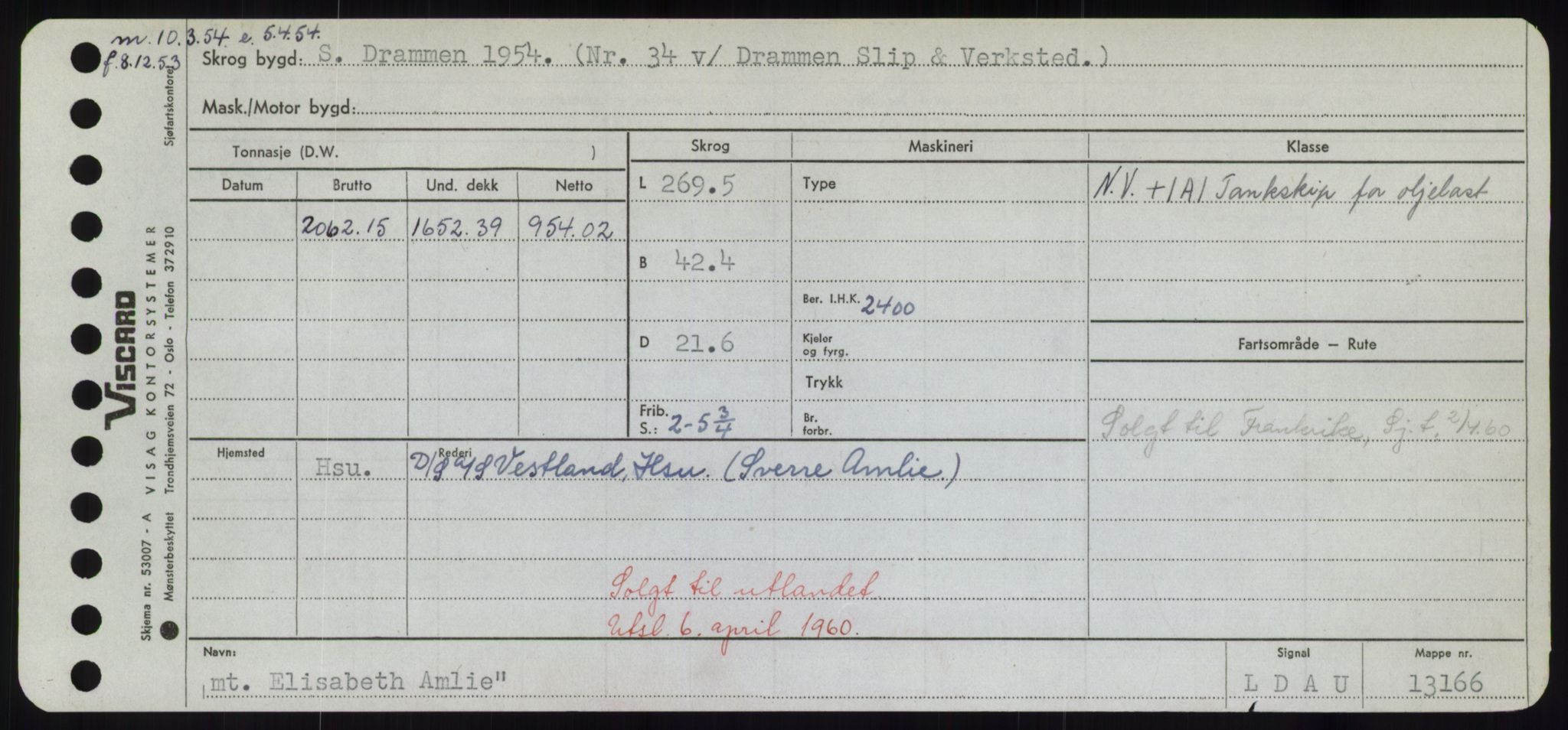 Sjøfartsdirektoratet med forløpere, Skipsmålingen, RA/S-1627/H/Hd/L0009: Fartøy, E, p. 321