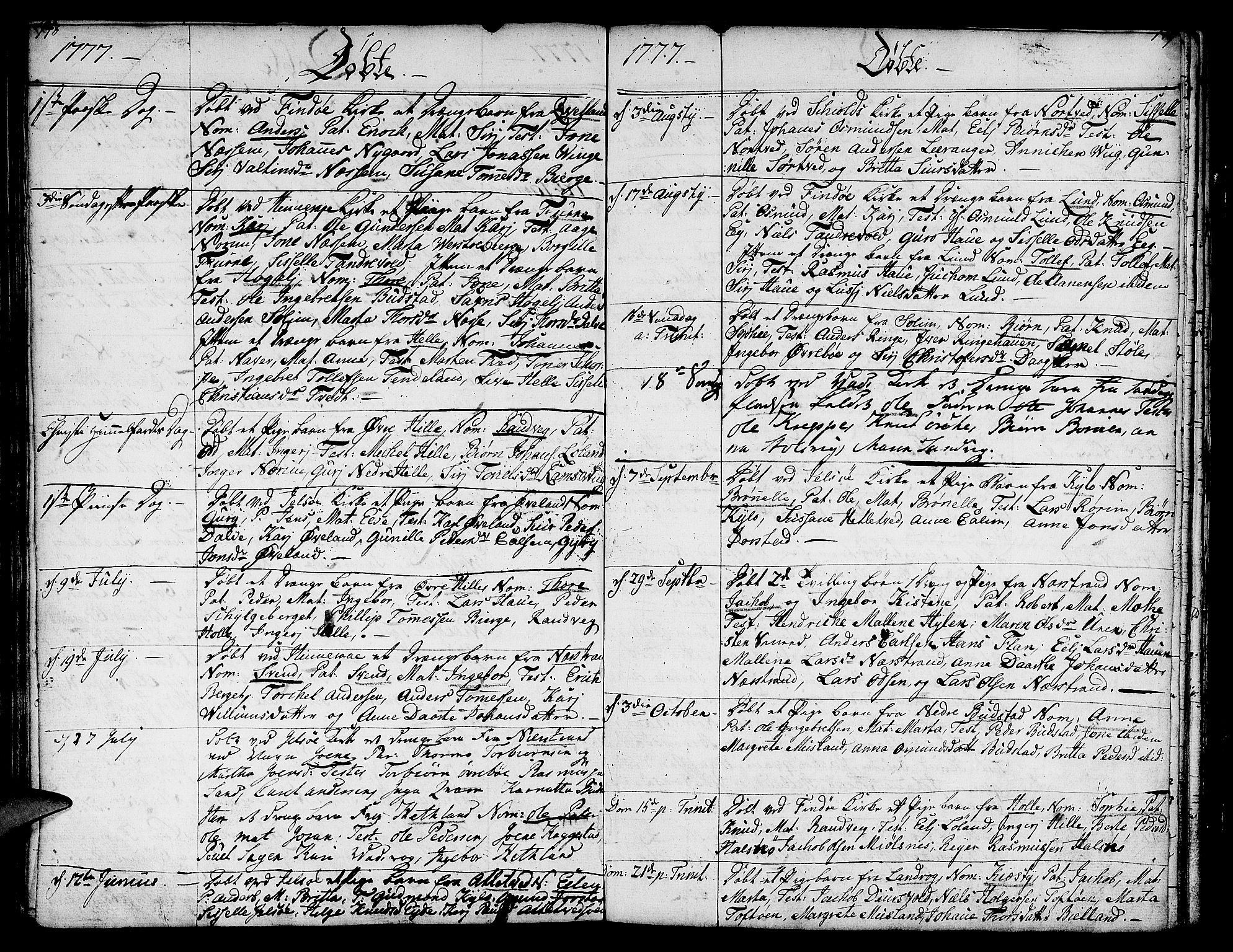 Nedstrand sokneprestkontor, SAST/A-101841/01/IV: Parish register (official) no. A 3, 1764-1779, p. 148-149