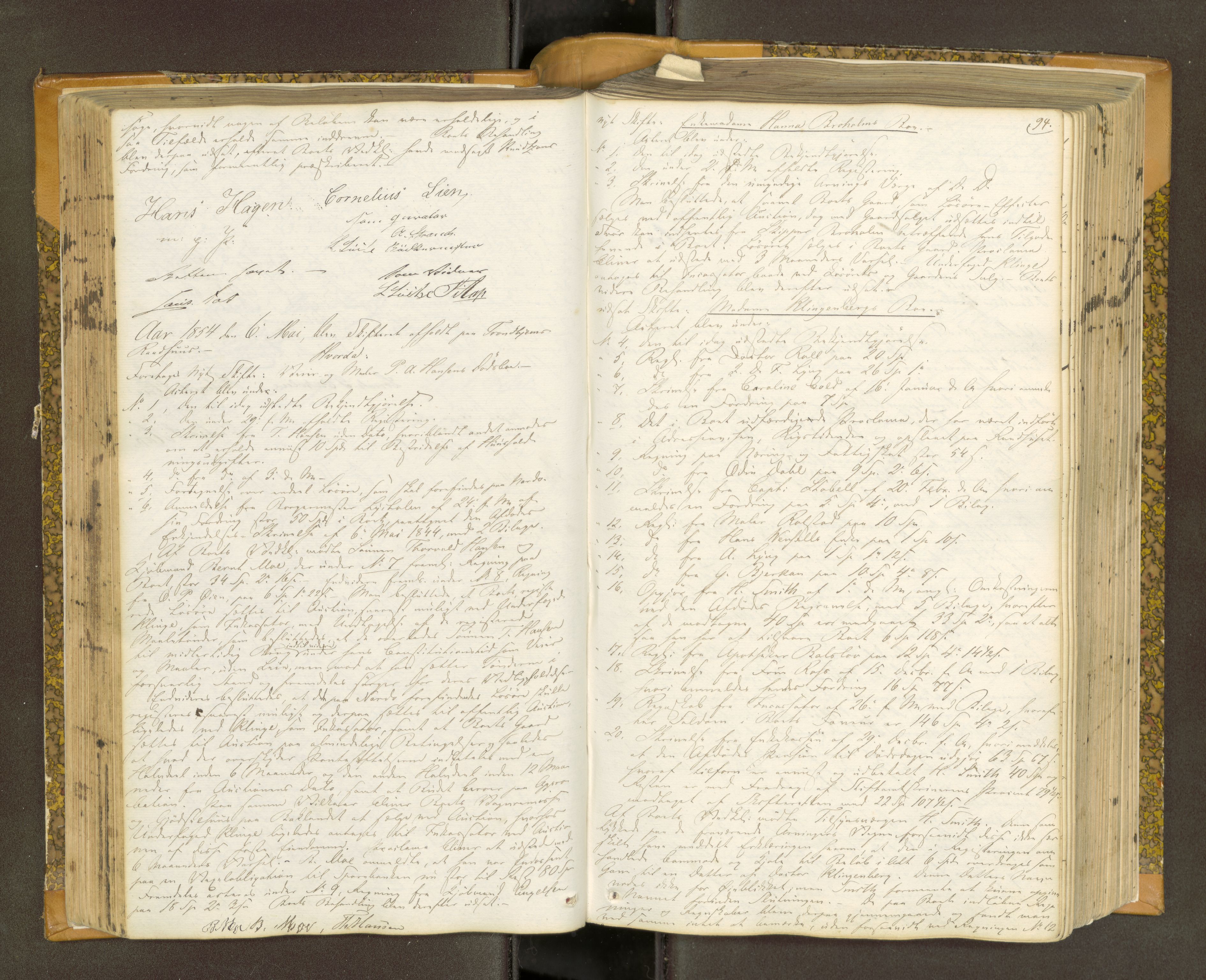 Trondheim byfogd, AV/SAT-A-0003/1/3/3B/L0005: Skiftebehandlingsprotokoll (u/ register) gml.nr.29. U, 1851-1859, p. 94