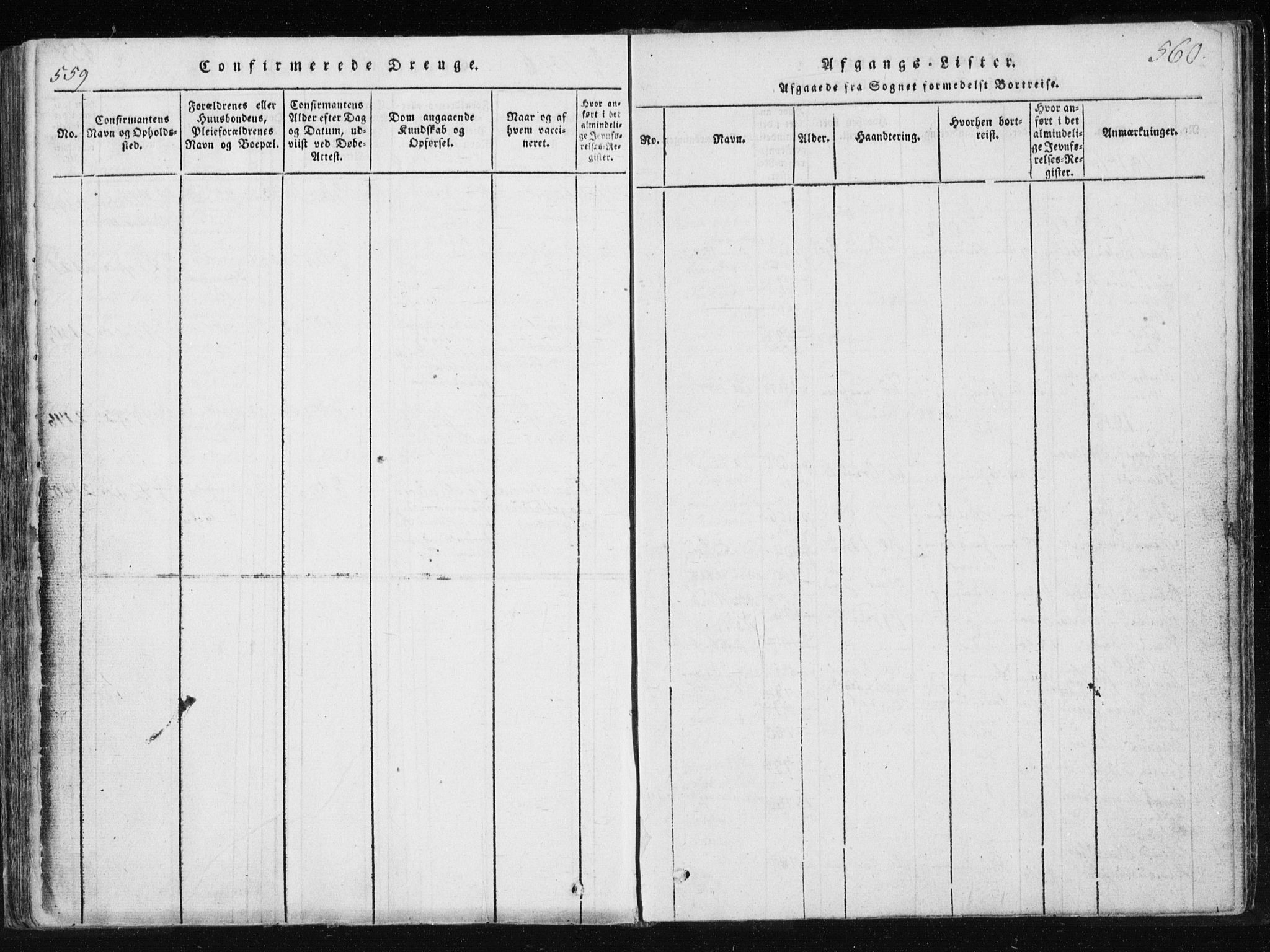 Ministerialprotokoller, klokkerbøker og fødselsregistre - Nord-Trøndelag, SAT/A-1458/749/L0469: Parish register (official) no. 749A03, 1817-1857, p. 559-560