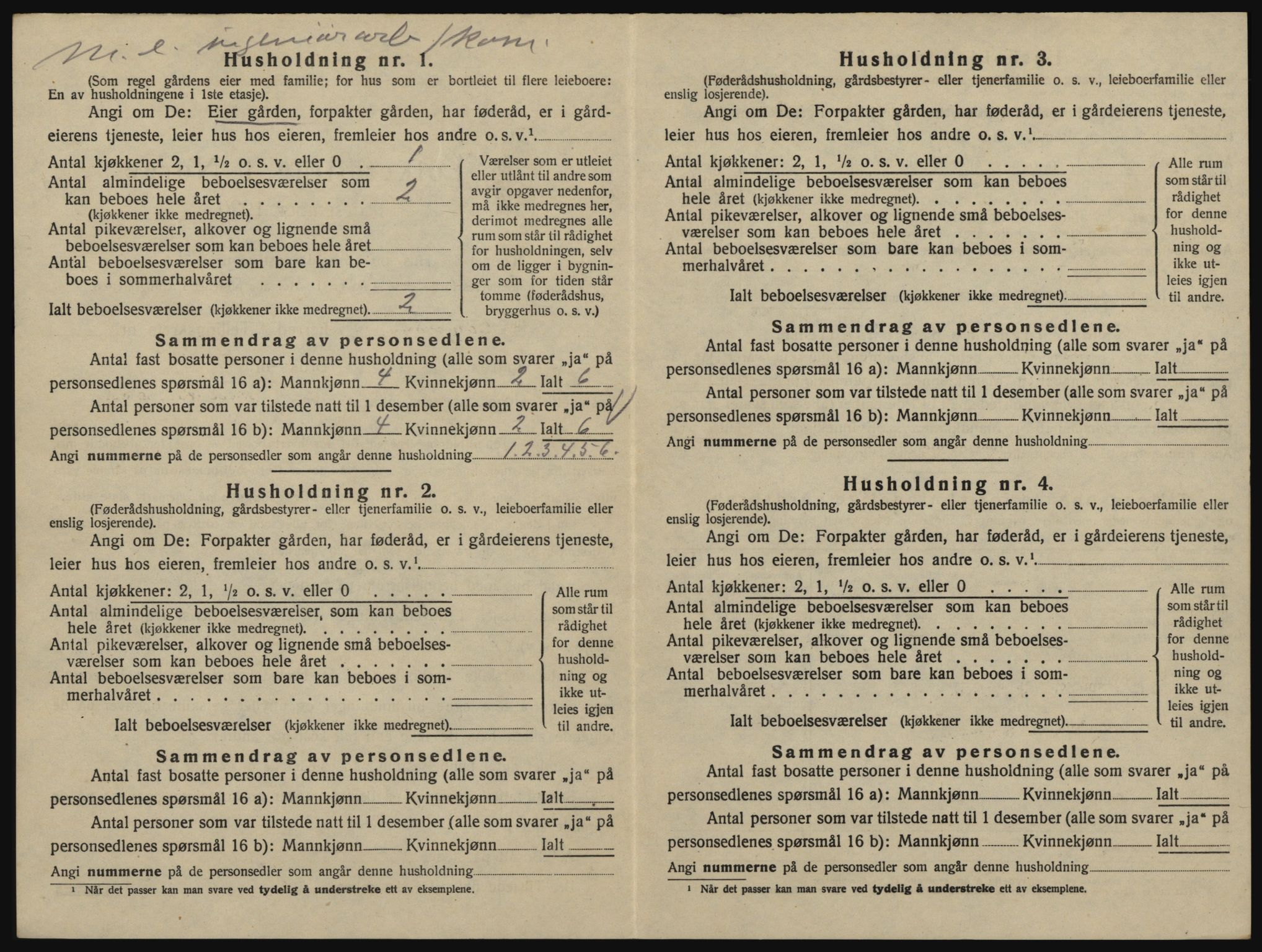 SAO, 1920 census for Glemmen, 1920, p. 2354