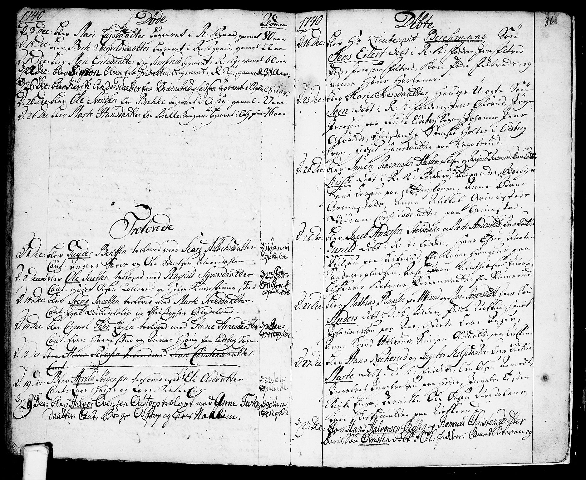 Rakkestad prestekontor Kirkebøker, AV/SAO-A-2008/F/Fa/L0001: Parish register (official) no. I 1, 1722-1740, p. 86