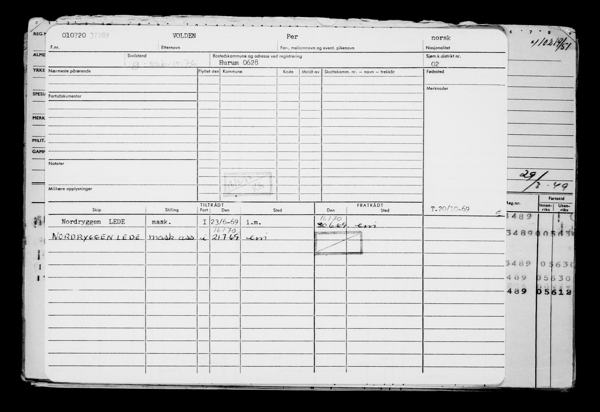 Direktoratet for sjømenn, AV/RA-S-3545/G/Gb/L0183: Hovedkort, 1920, p. 26