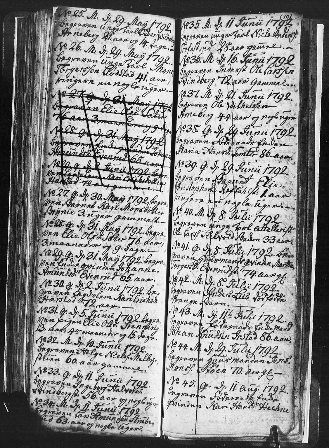 Romedal prestekontor, AV/SAH-PREST-004/L/L0001: Parish register (copy) no. 1, 1785-1794, p. 101