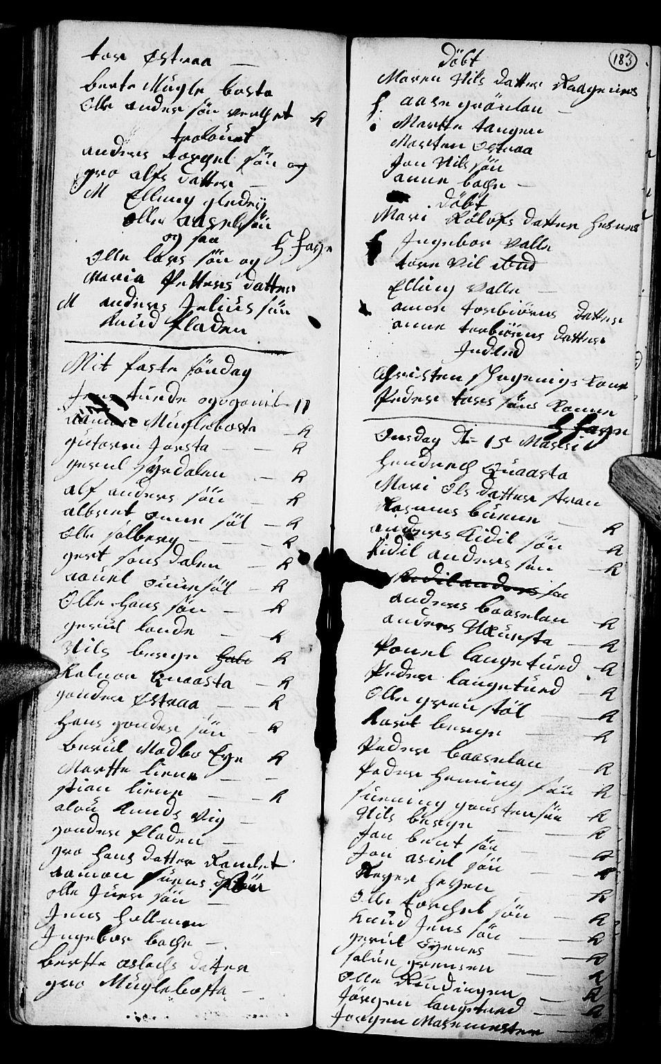 Holt sokneprestkontor, AV/SAK-1111-0021/F/Fb/L0004: Parish register (copy) no. B 4, 1730-1746, p. 183