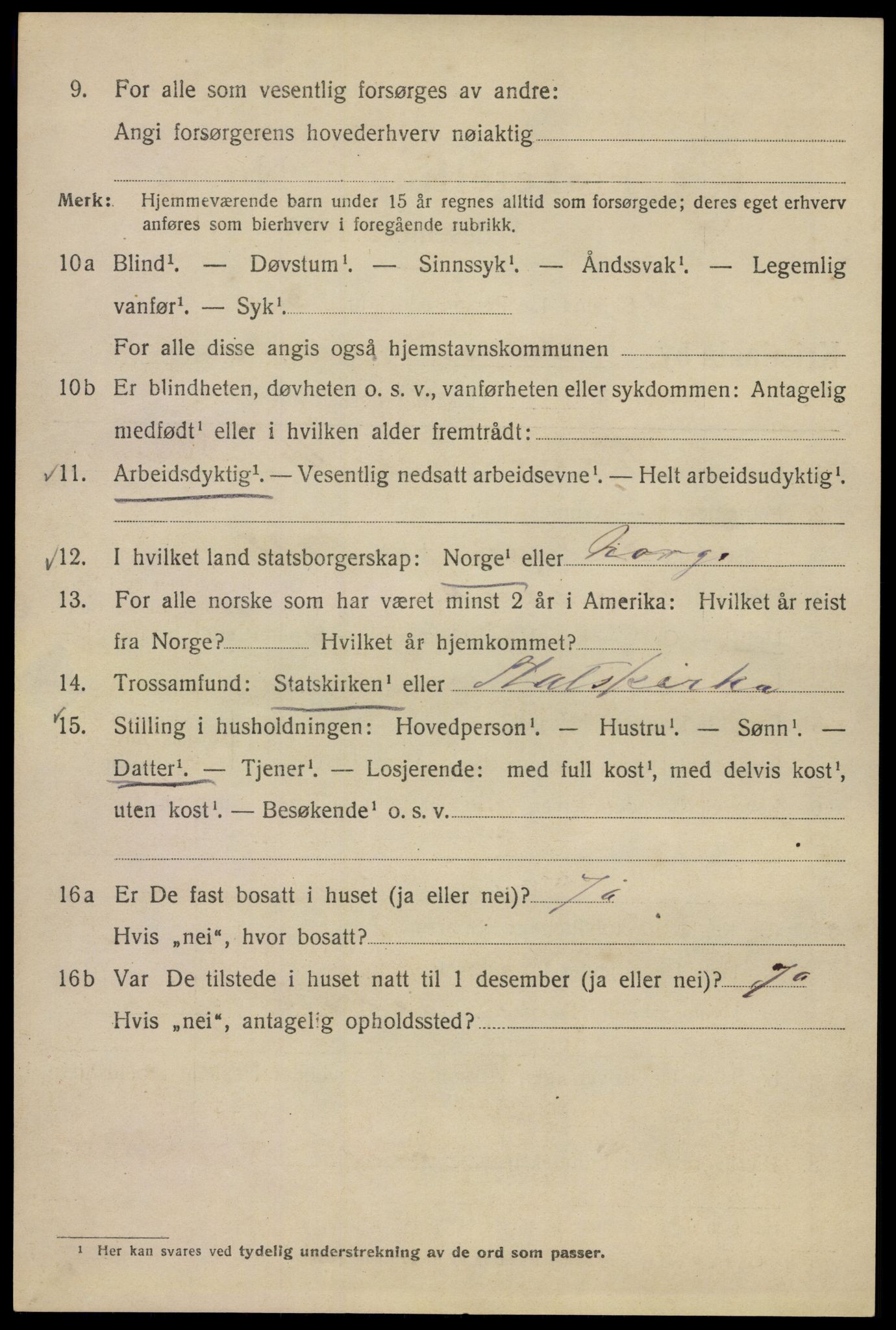 SAO, 1920 census for Kristiania, 1920, p. 157034