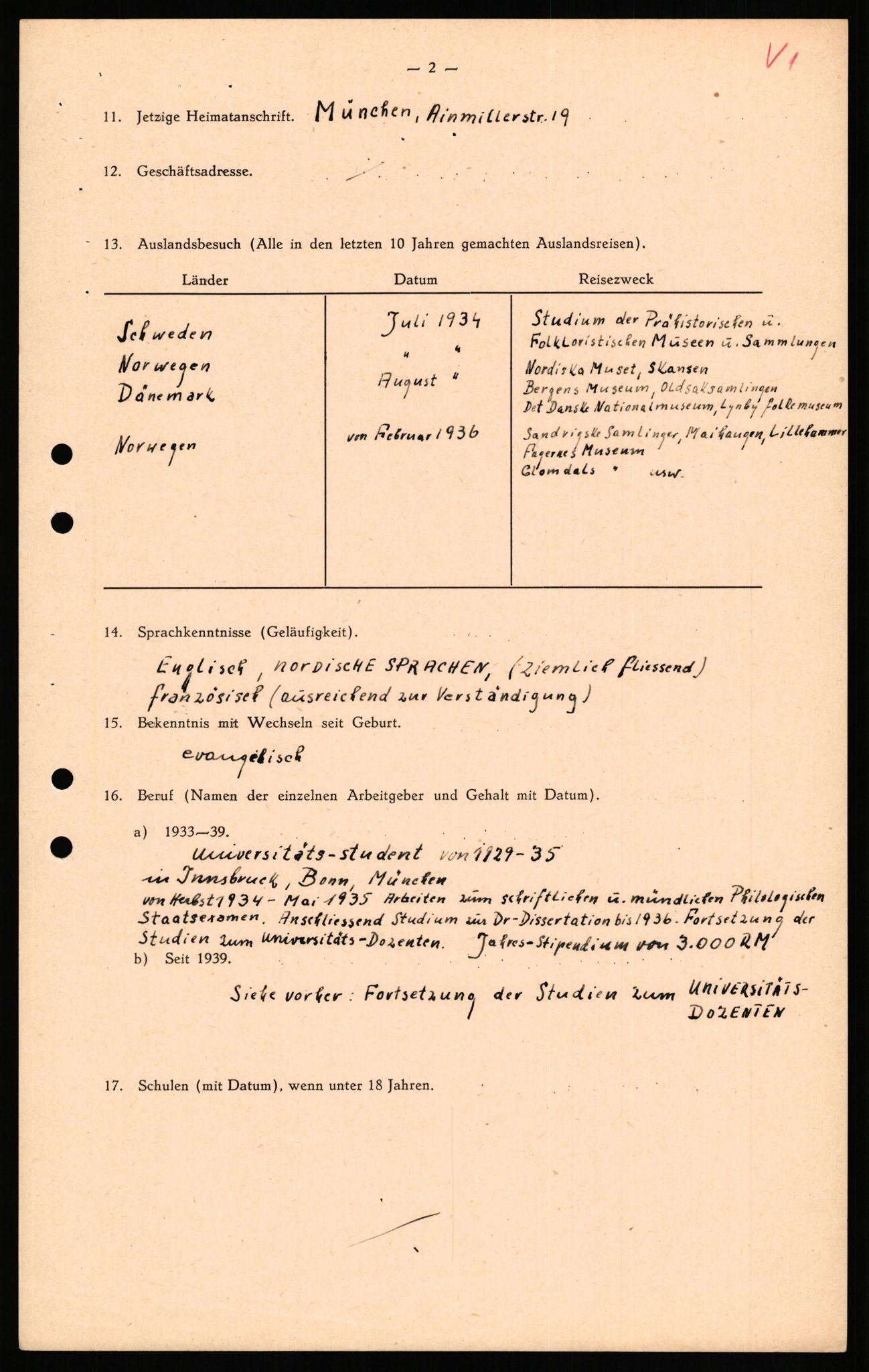 Forsvaret, Forsvarets overkommando II, AV/RA-RAFA-3915/D/Db/L0034: CI Questionaires. Tyske okkupasjonsstyrker i Norge. Tyskere., 1945-1946, p. 323