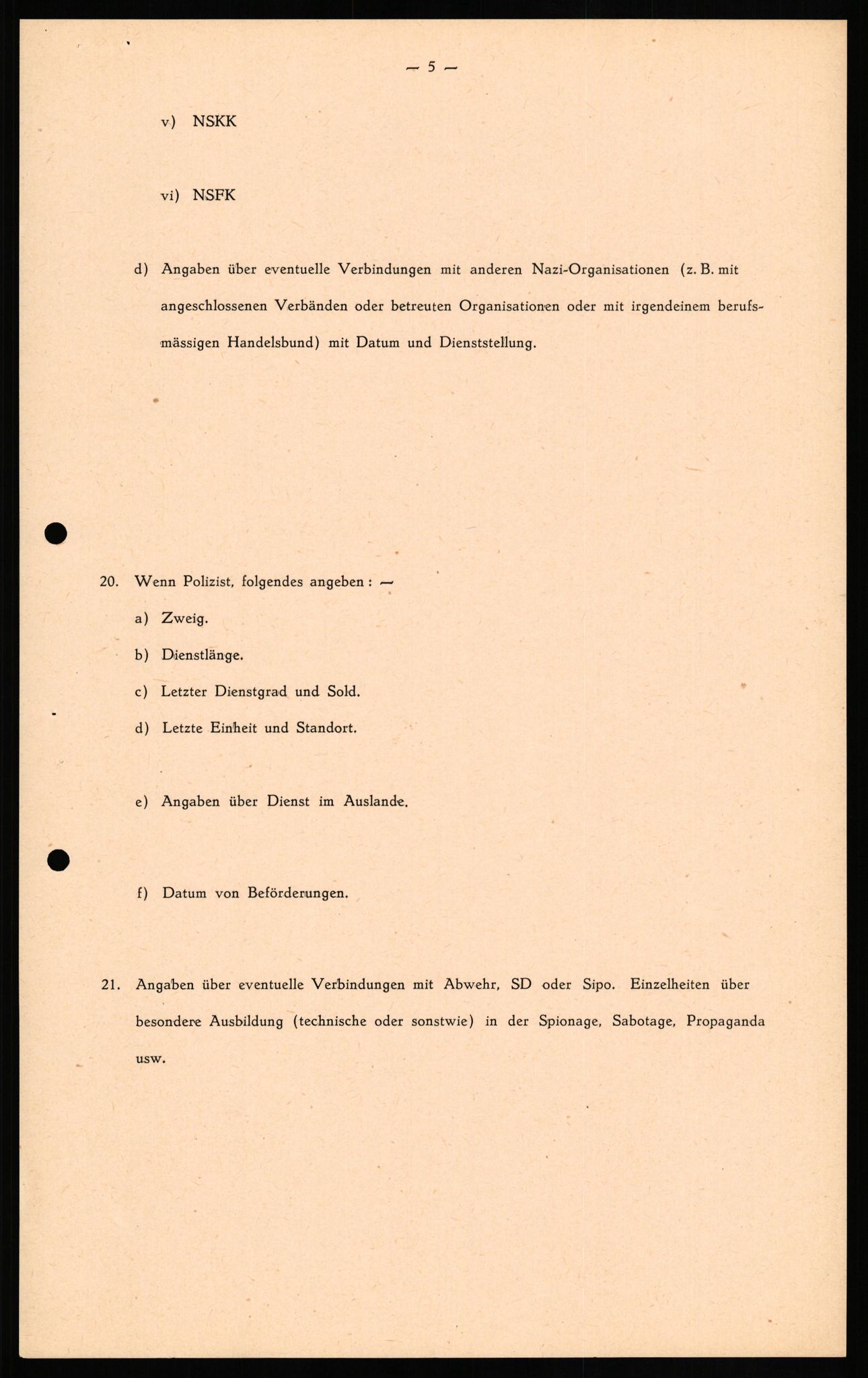 Forsvaret, Forsvarets overkommando II, AV/RA-RAFA-3915/D/Db/L0020: CI Questionaires. Tyske okkupasjonsstyrker i Norge. Tyskere., 1945-1946, p. 180