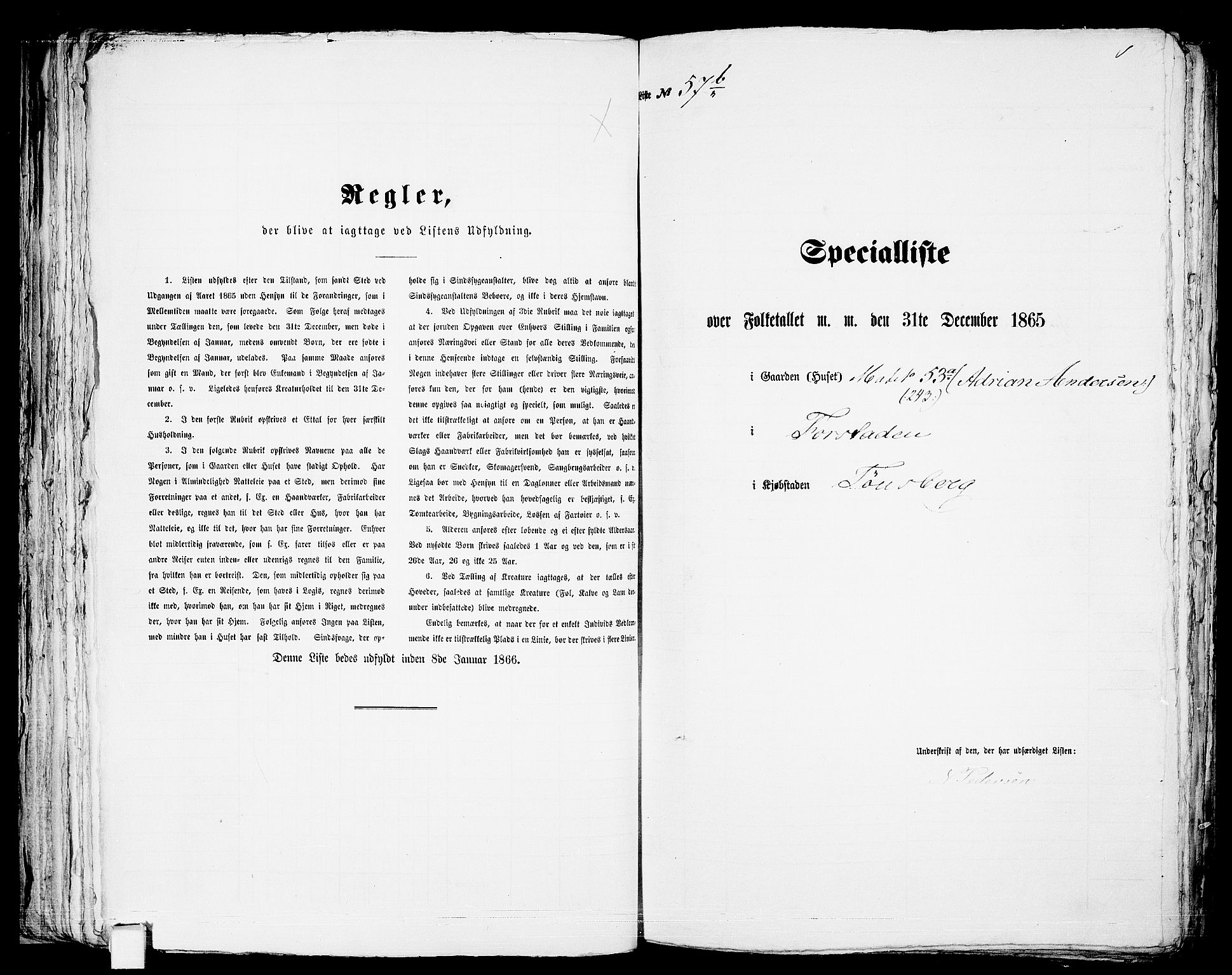 RA, 1865 census for Tønsberg, 1865, p. 130