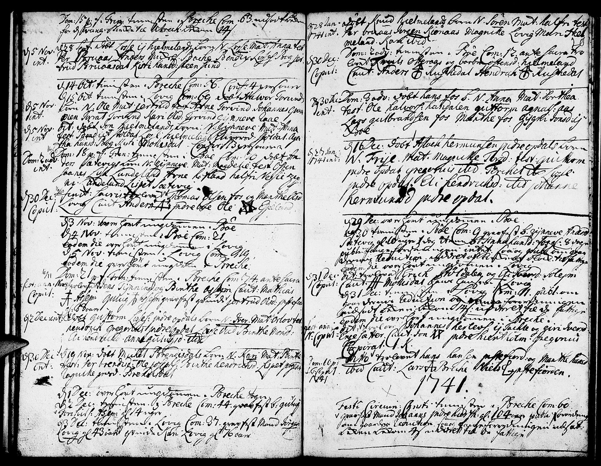 Gulen sokneprestembete, SAB/A-80201/H/Haa/Haaa/L0010: Parish register (official) no. A 10, 1736-1746, p. 20
