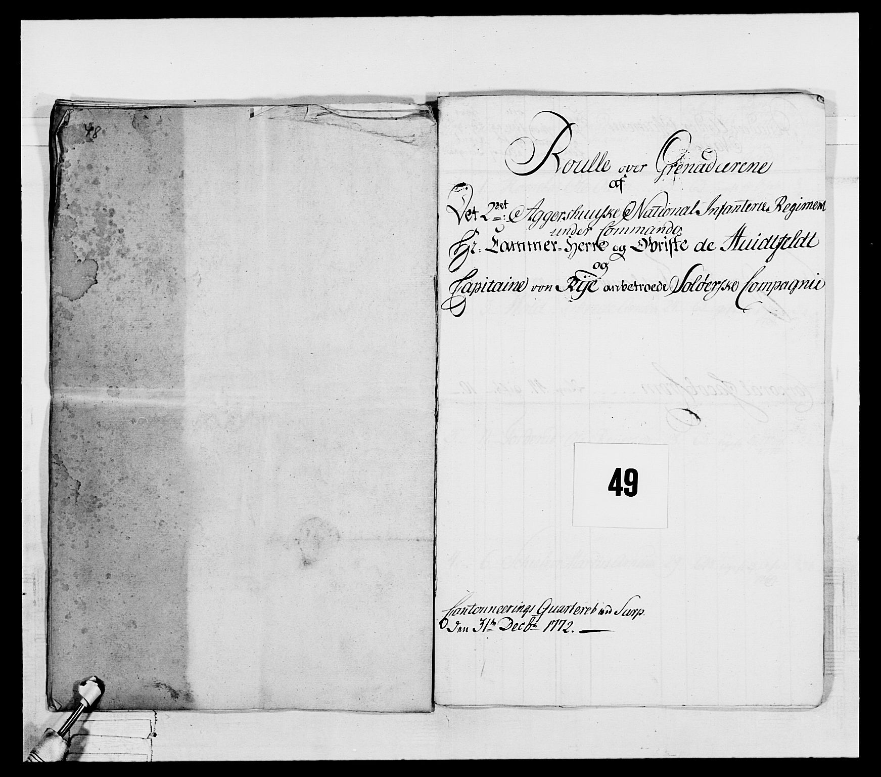 Generalitets- og kommissariatskollegiet, Det kongelige norske kommissariatskollegium, RA/EA-5420/E/Eh/L0043a: 2. Akershusiske nasjonale infanteriregiment, 1767-1778, p. 353