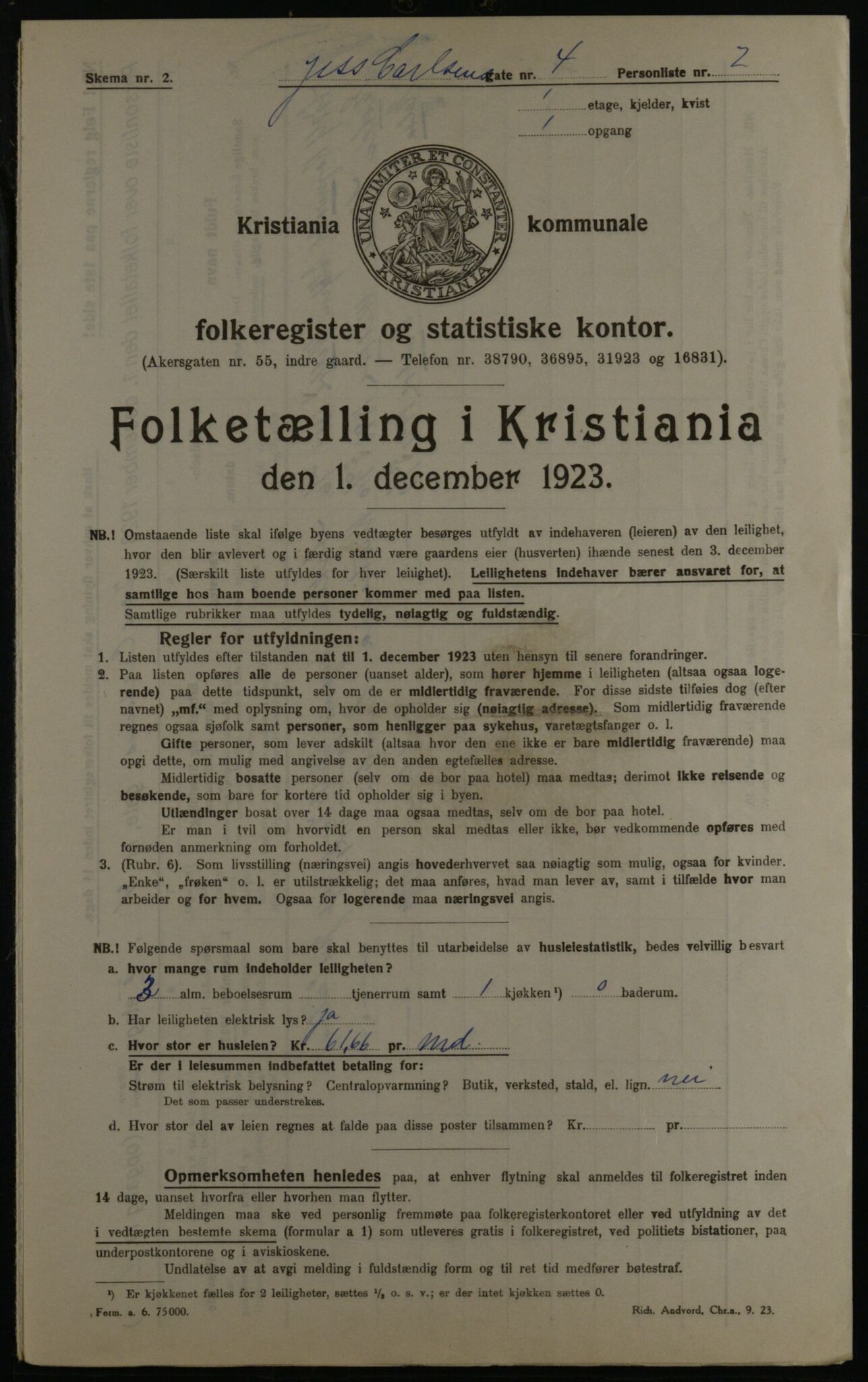 OBA, Municipal Census 1923 for Kristiania, 1923, p. 52633