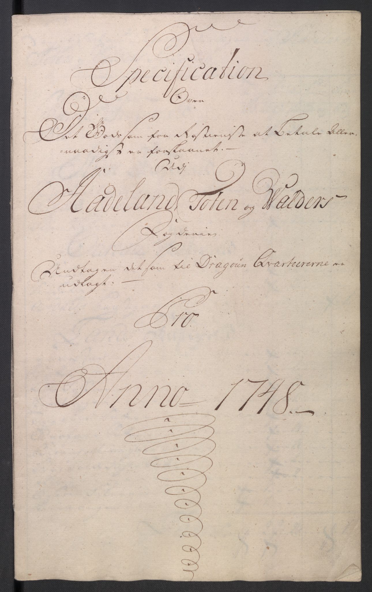 Rentekammeret inntil 1814, Reviderte regnskaper, Fogderegnskap, RA/EA-4092/R18/L1346: Fogderegnskap Hadeland, Toten og Valdres, 1747-1748, p. 441