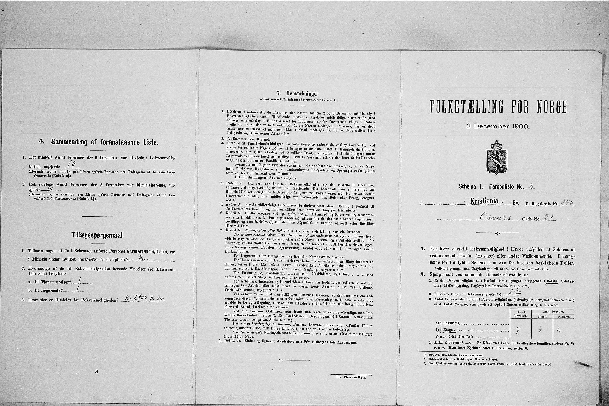 SAO, 1900 census for Kristiania, 1900, p. 68851