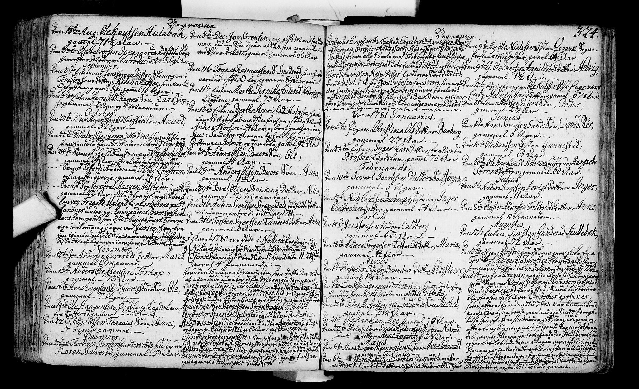 Nøtterøy kirkebøker, AV/SAKO-A-354/F/Fa/L0002: Parish register (official) no. I 2, 1738-1790, p. 324