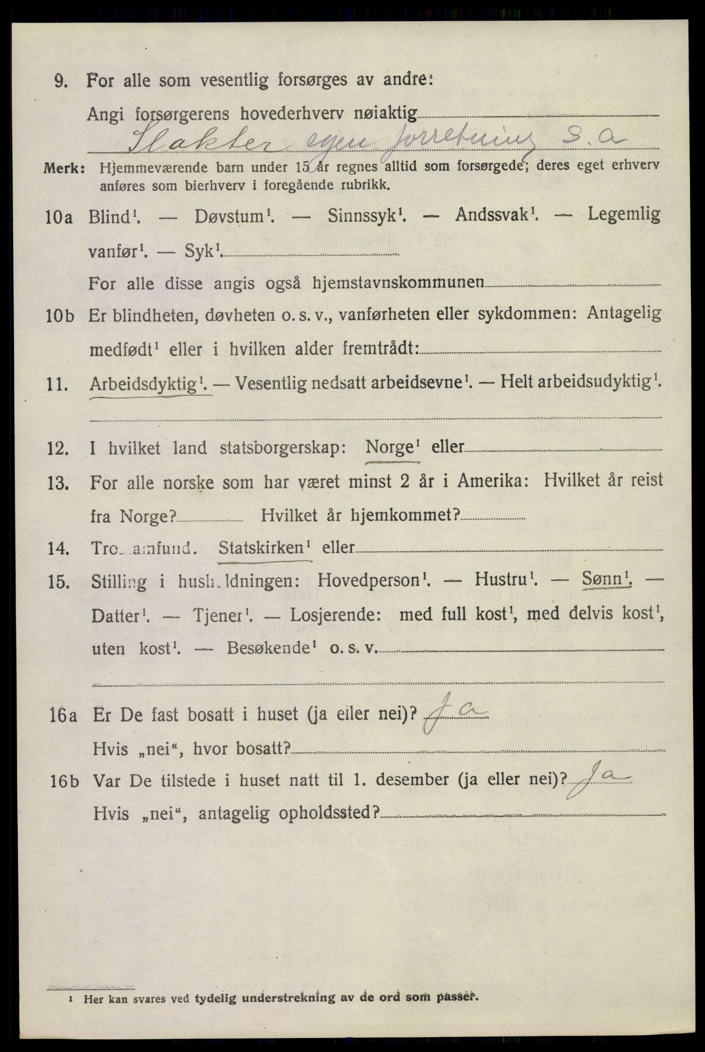 SAKO, 1920 census for Skåtøy, 1920, p. 5489