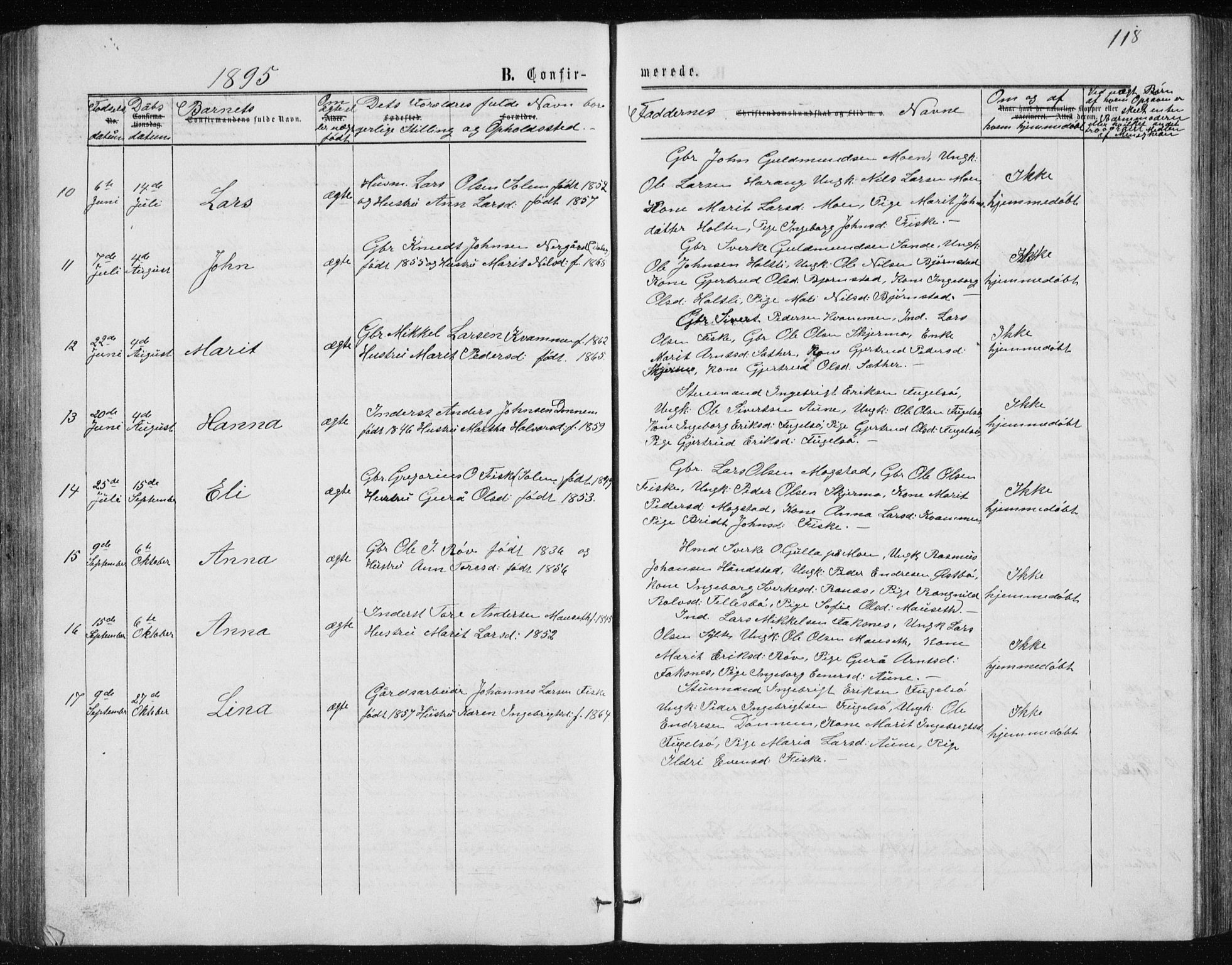 Ministerialprotokoller, klokkerbøker og fødselsregistre - Møre og Romsdal, AV/SAT-A-1454/597/L1064: Parish register (copy) no. 597C01, 1866-1898, p. 118