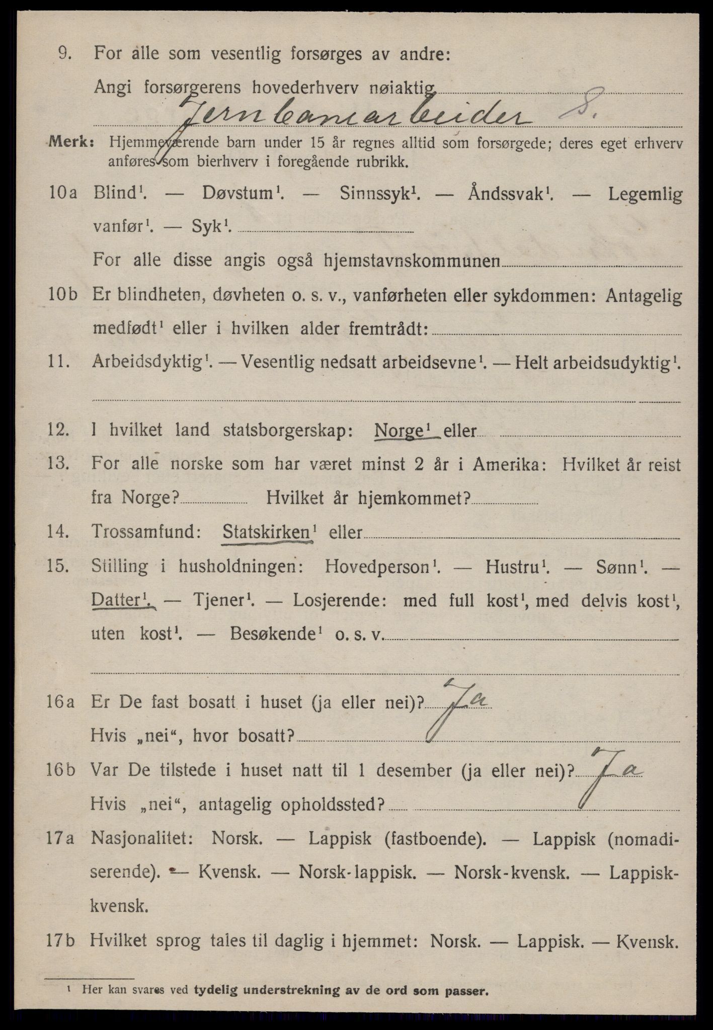 SAT, 1920 census for Soknedal, 1920, p. 1205