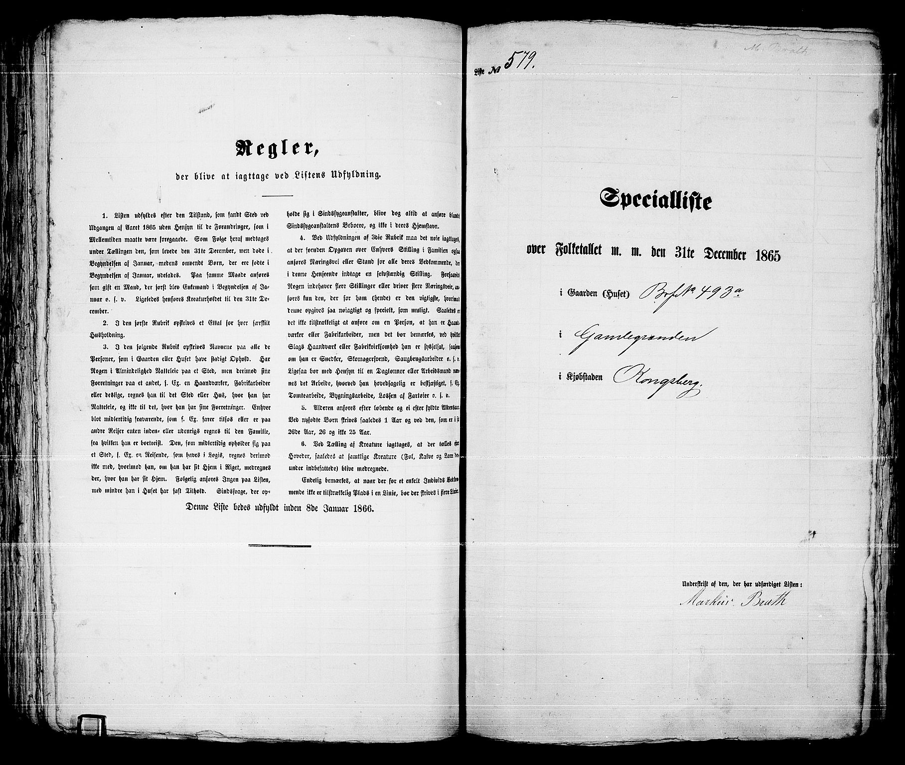 RA, 1865 census for Kongsberg/Kongsberg, 1865, p. 1178