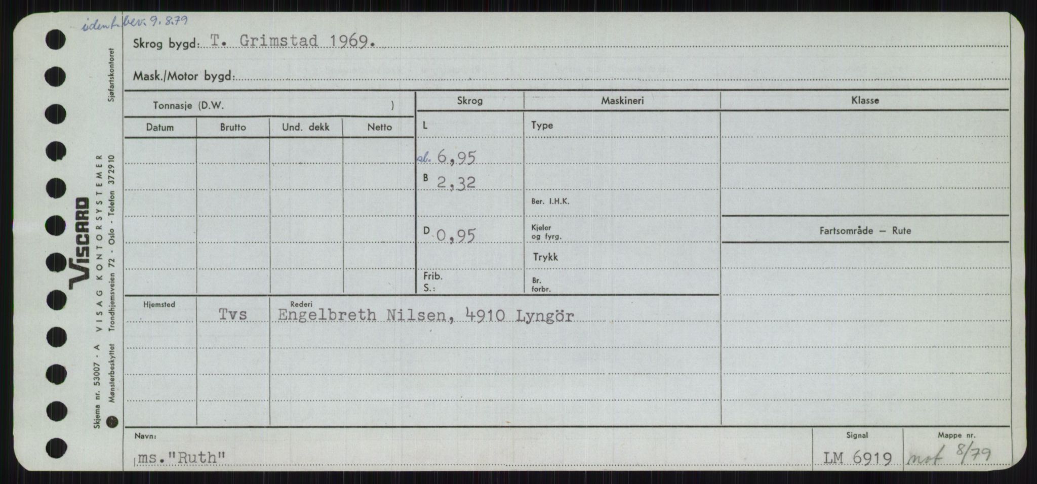 Sjøfartsdirektoratet med forløpere, Skipsmålingen, AV/RA-S-1627/H/Ha/L0004/0002: Fartøy, Mas-R / Fartøy, Odin-R, p. 911