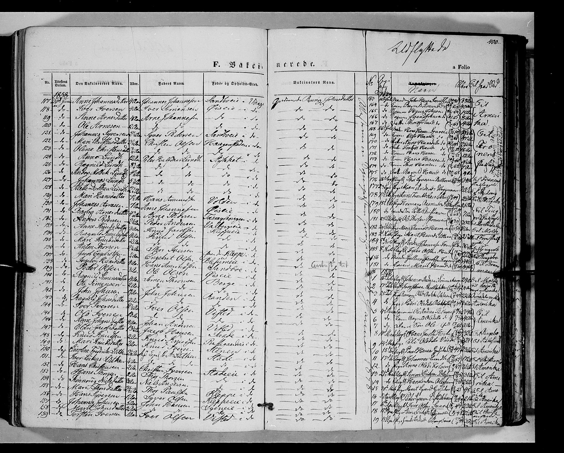 Vågå prestekontor, SAH/PREST-076/H/Ha/Haa/L0006: Parish register (official) no. 6 /1, 1856-1872, p. 400